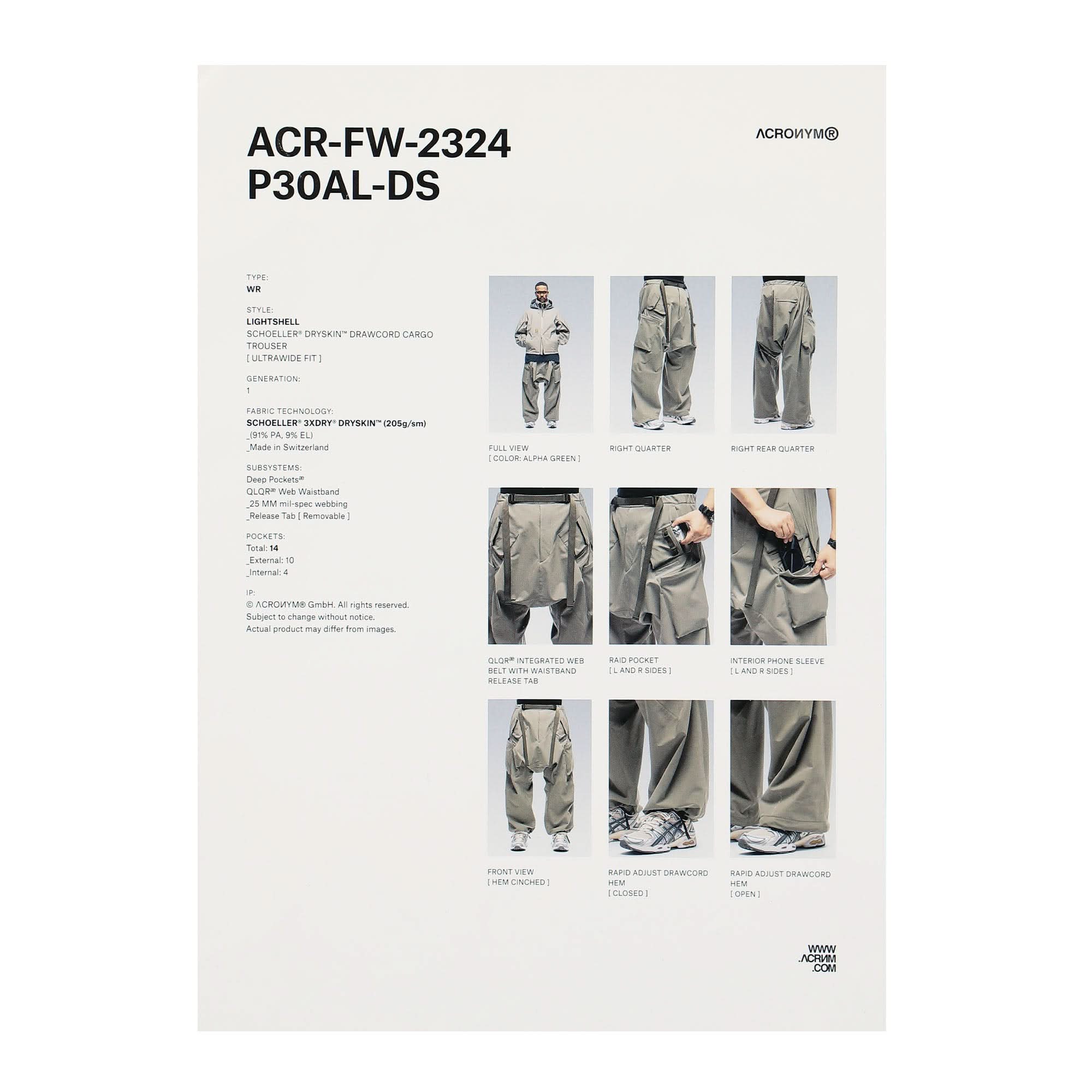 Schoeller Dryskin Ultrawide Drawcord Cargo Trouser - Image 6