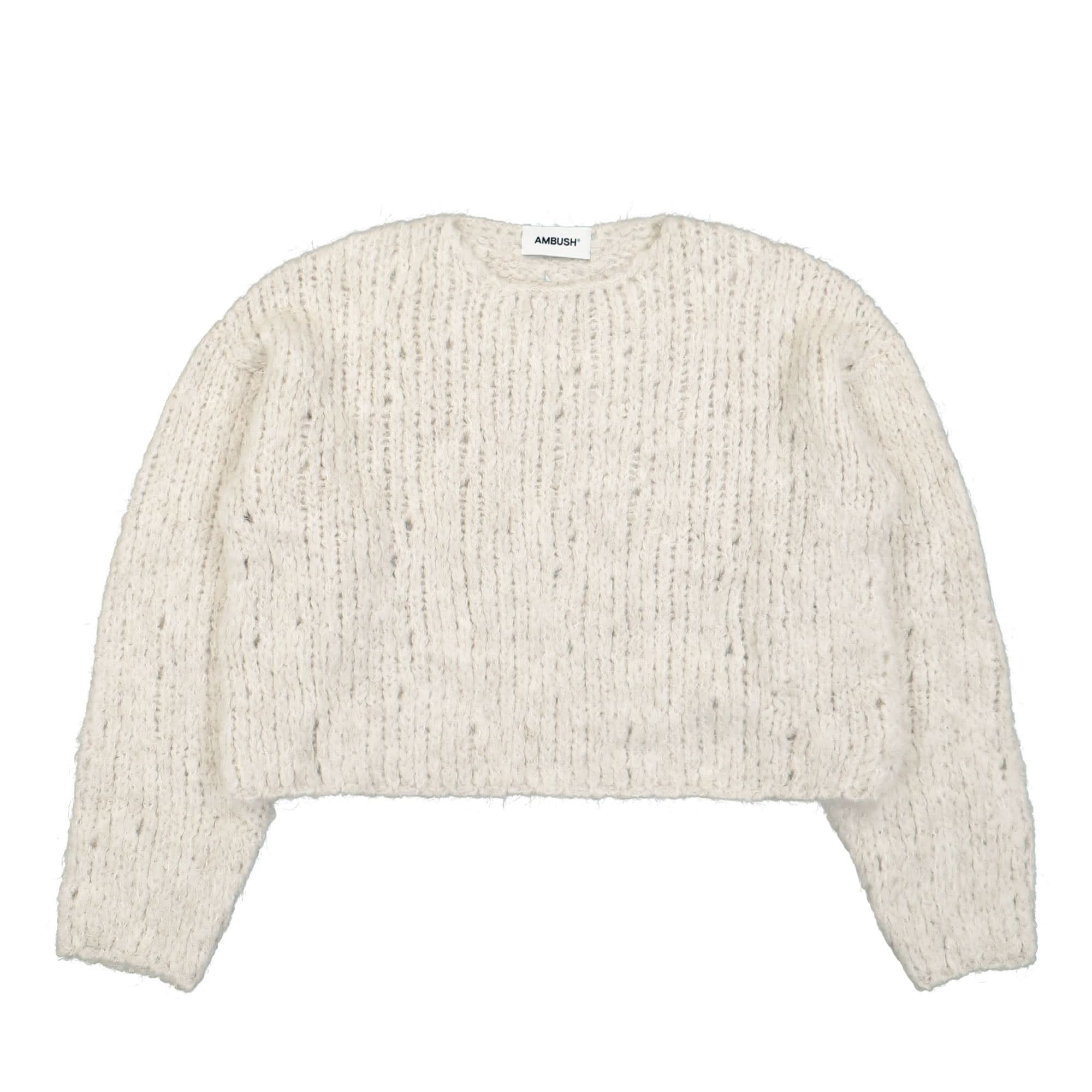 Cropped Mohair Crewneck