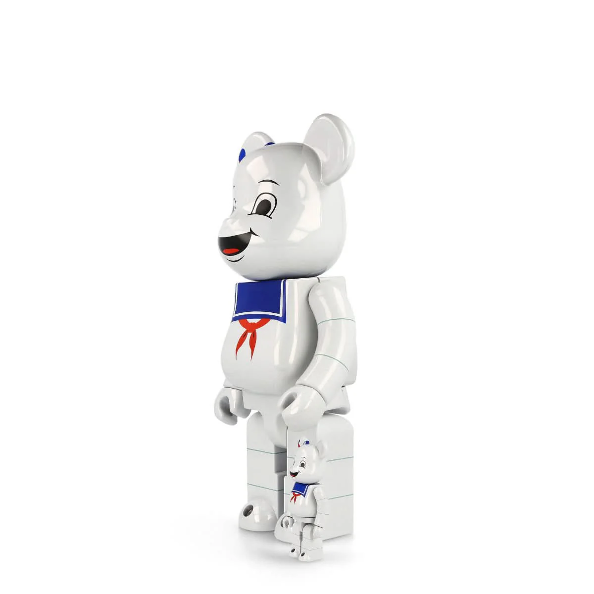 Medicom Be@rbrick Stay Puft Marshmallow Man White Chrome Version 400% + 100% - Image 2