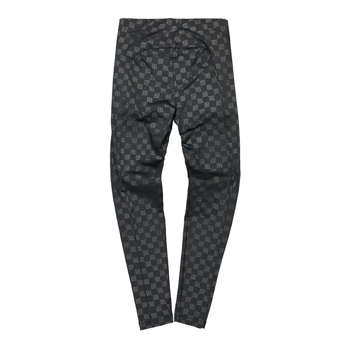 Black Monogram High Waisted Leggings - Image 2