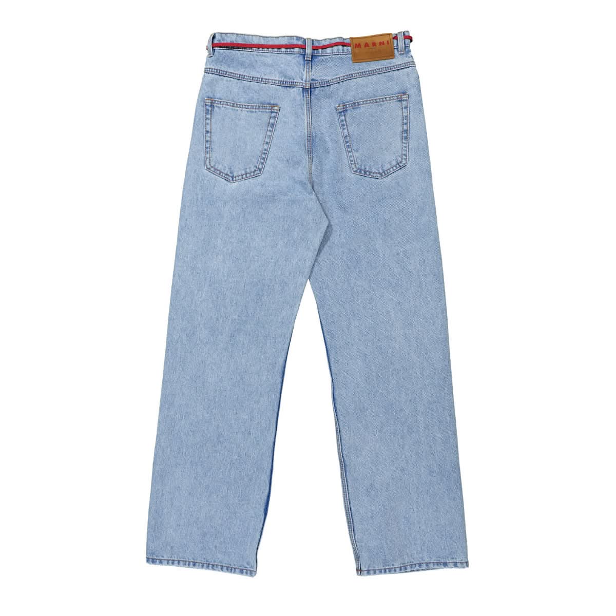 Bleached Coated Denim Trousers - Image 2