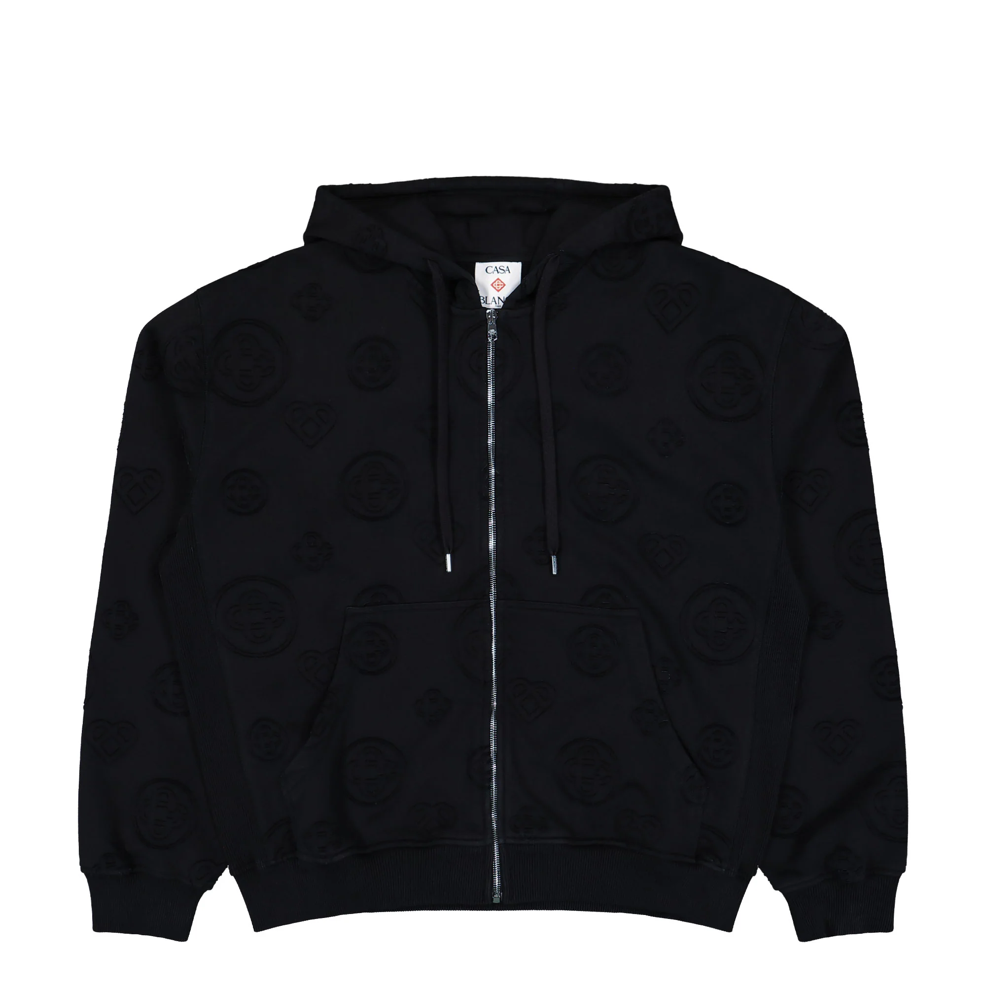 Applique Monogram Zip Up Hoodie
