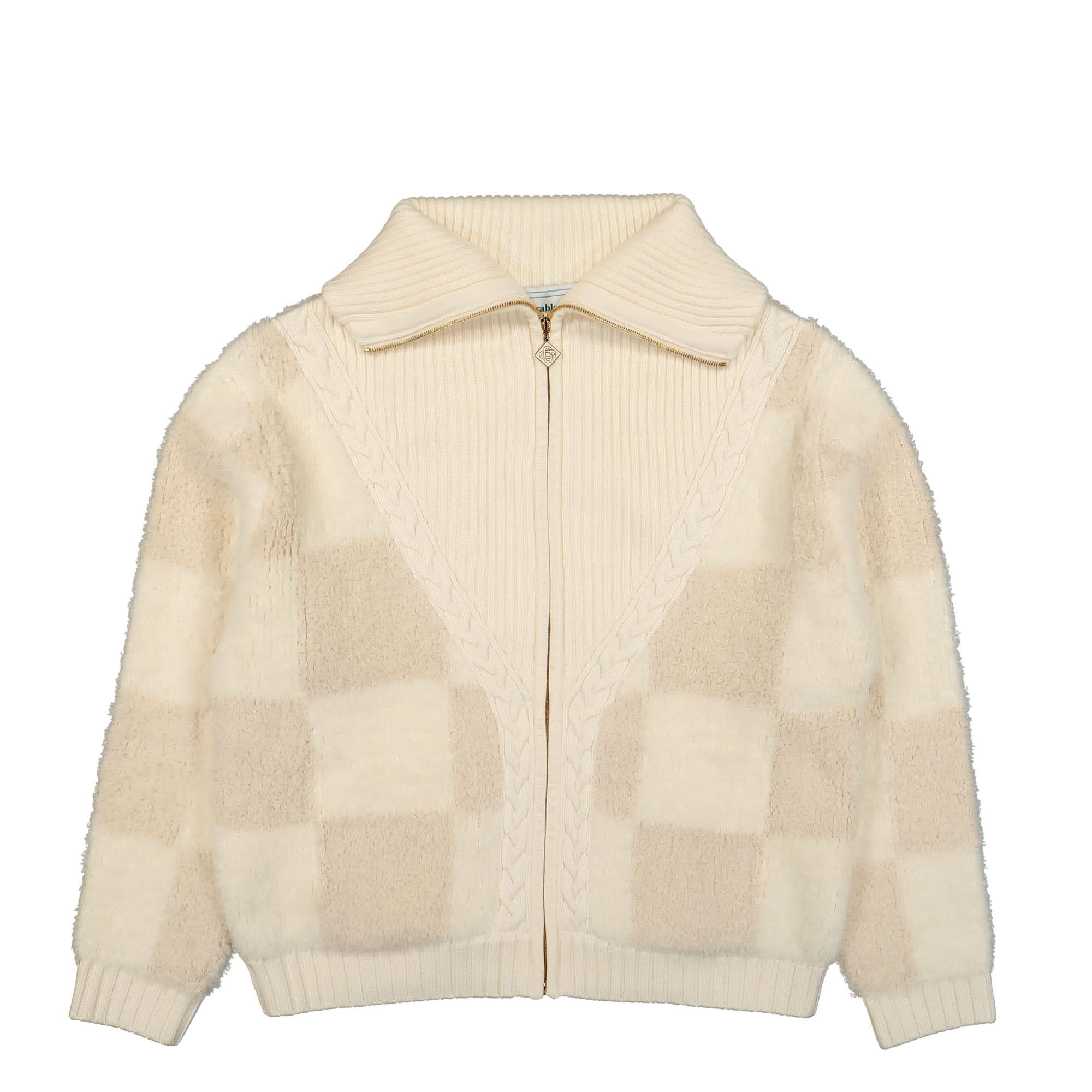 Checked Boucle Cardigan