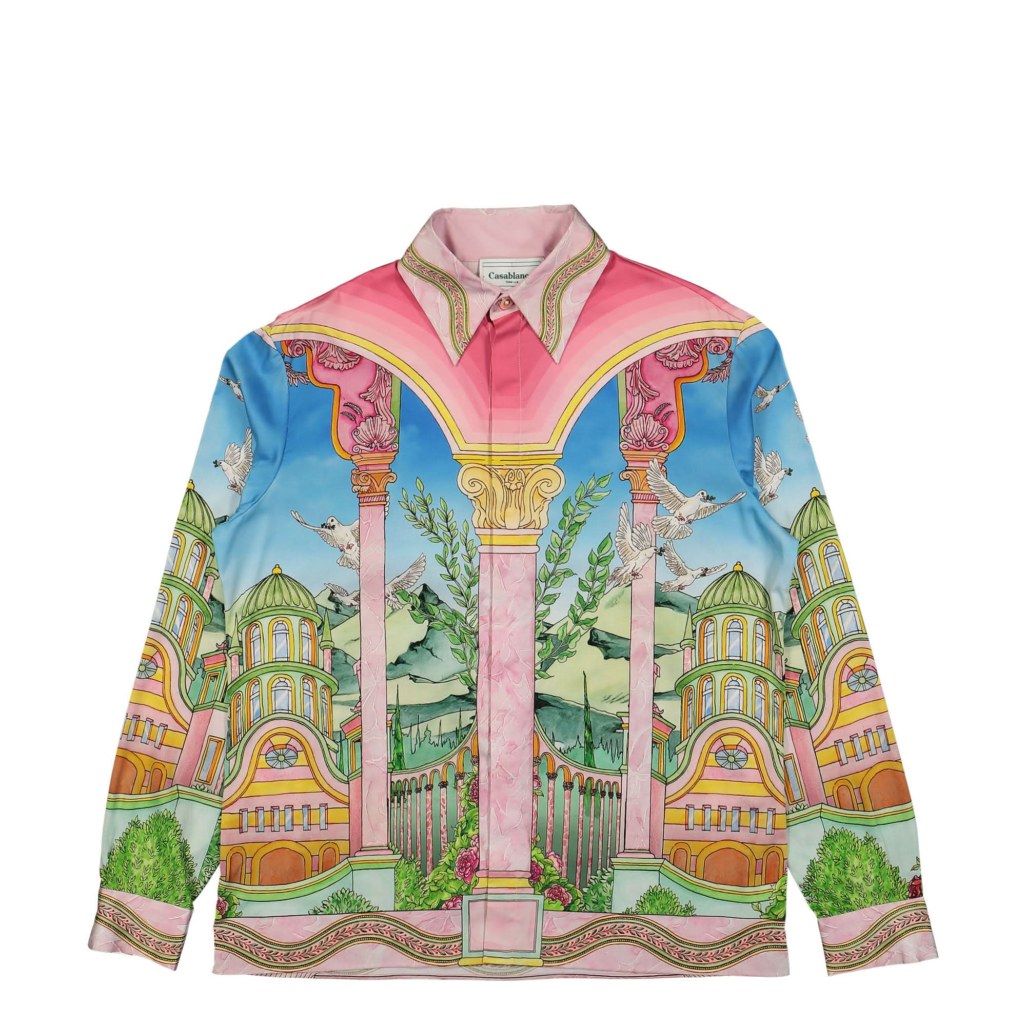 Cuban Collar Long Sleeve Shirt