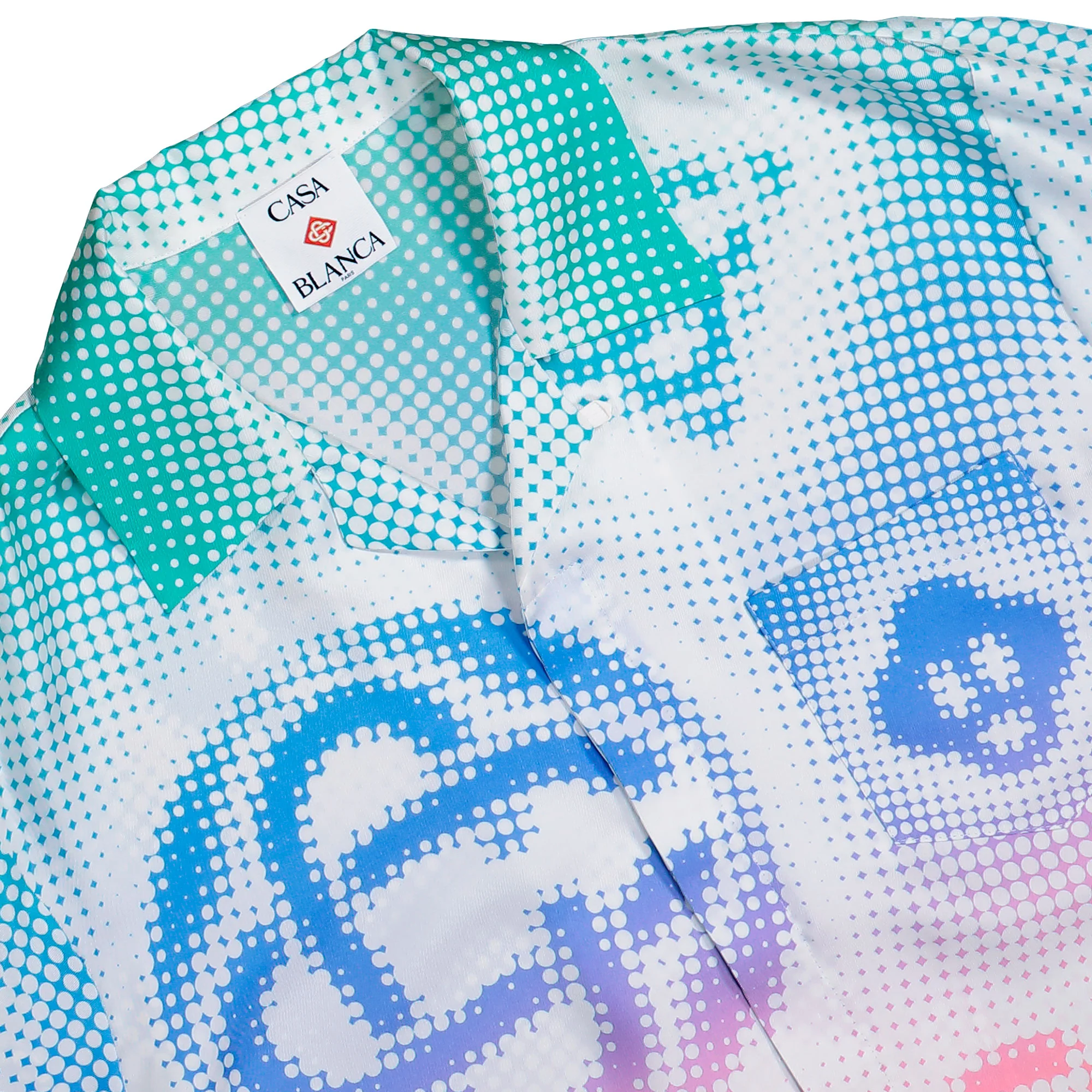 Halftone Logo Cuban Collar LS Shirt - Image 3