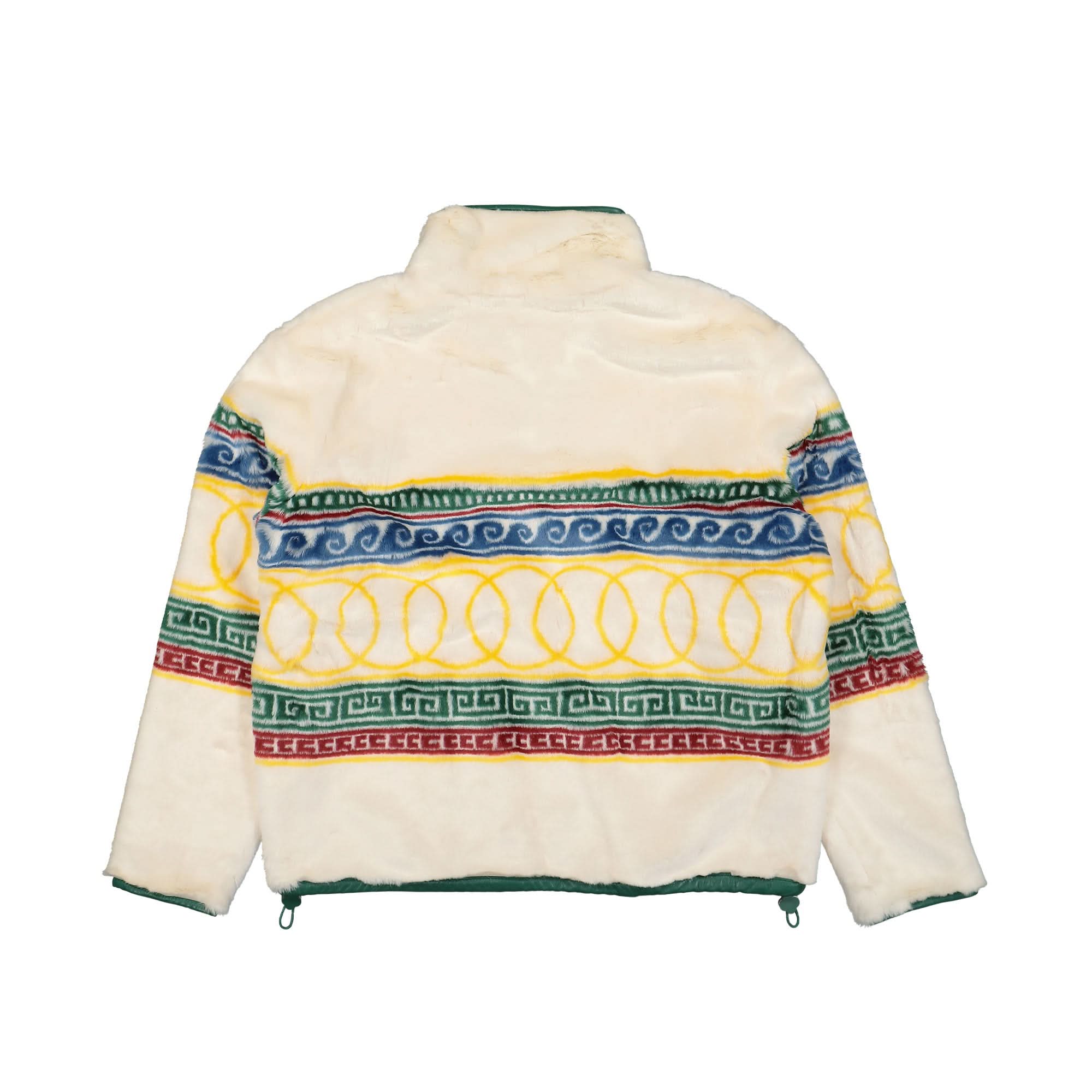 Jacquard Faux Fur Pullover Jacket - Image 2