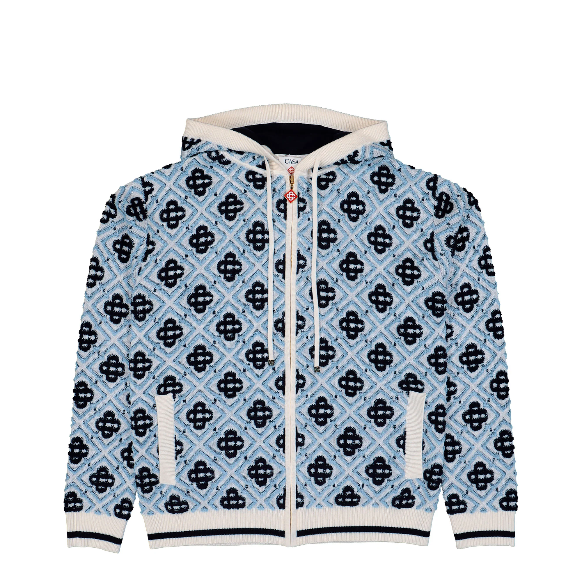Monogram Zip Up Hoodie