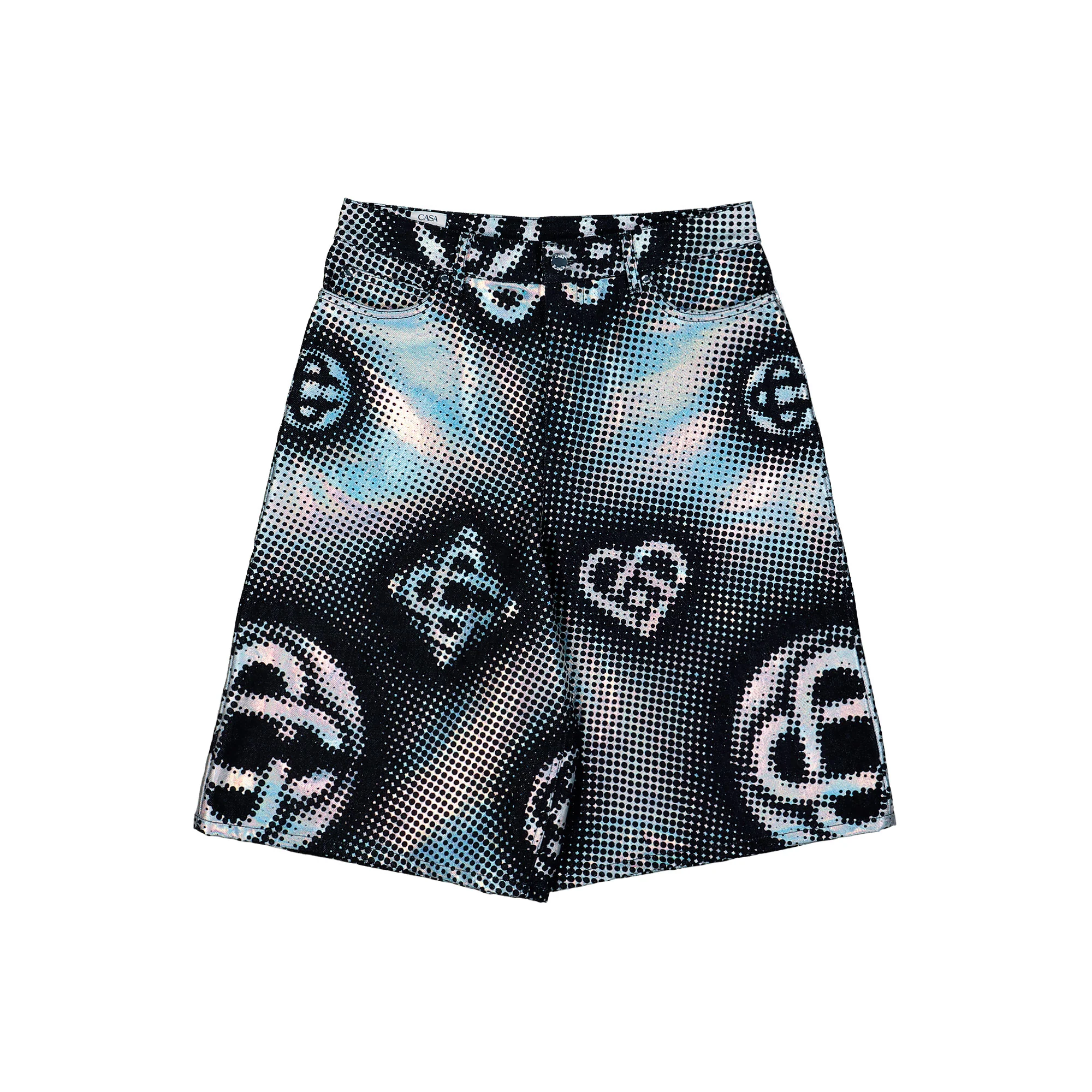 Pearlescent Monogram Denim Shorts