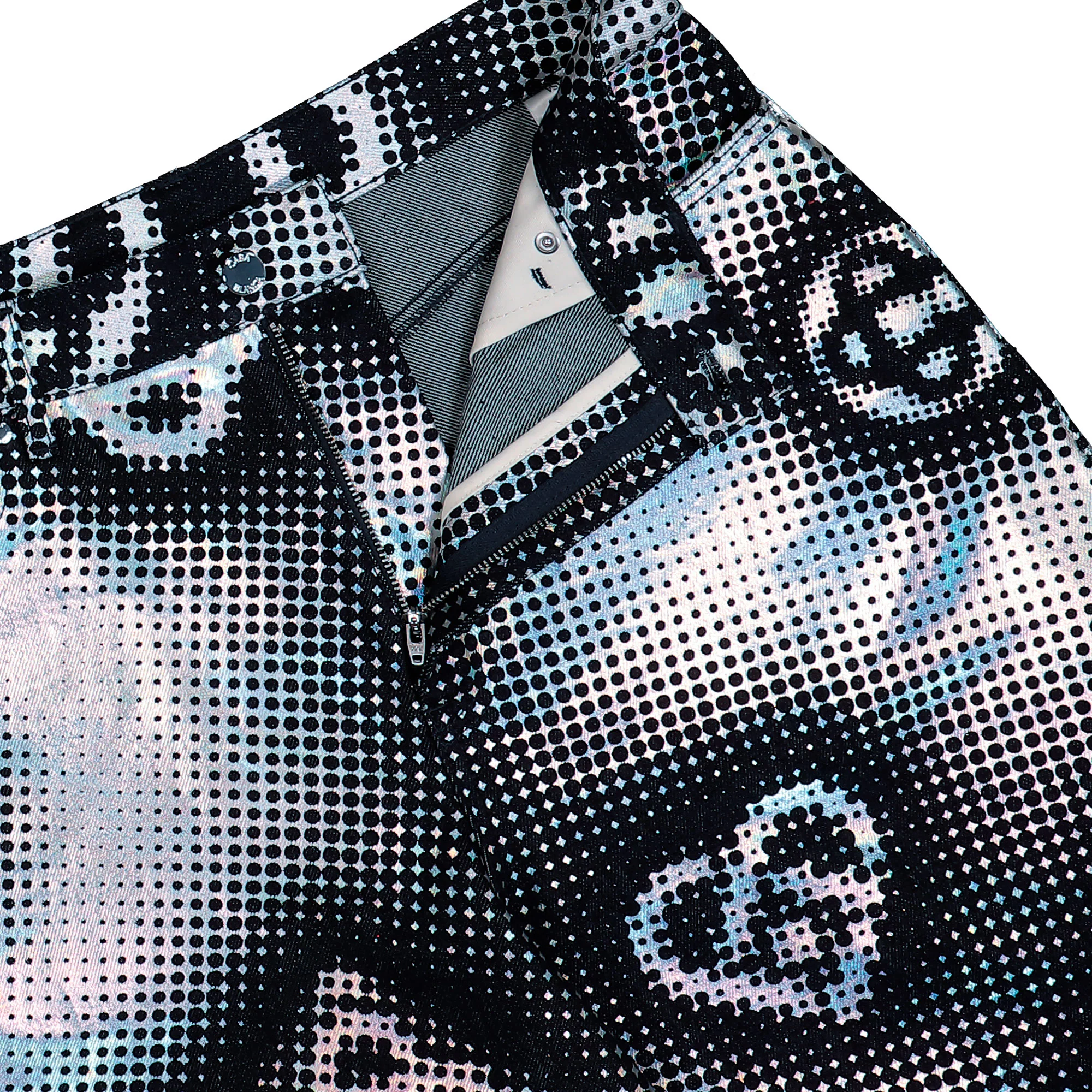 Pearlescent Monogram Denim Shorts - Image 4