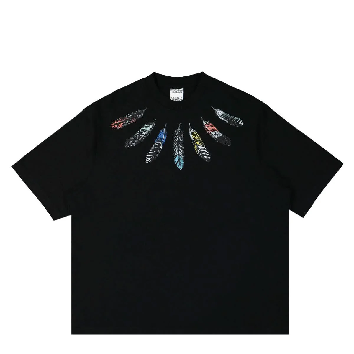 Collar Feather Over T-Shirt