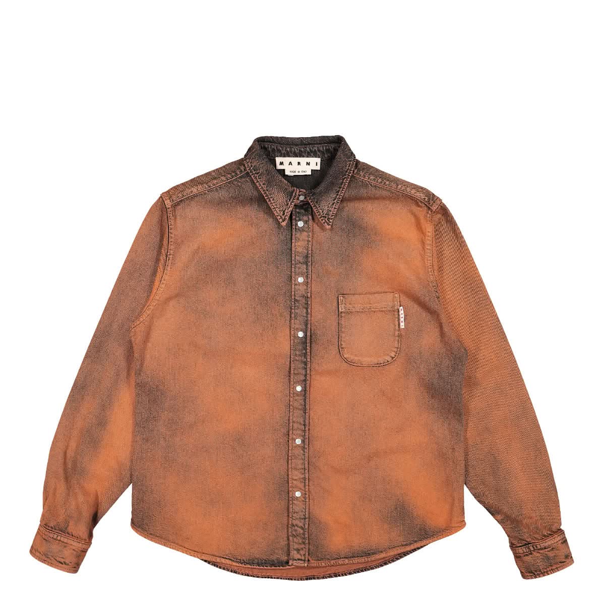 Color Marble Dye Denim Shirt