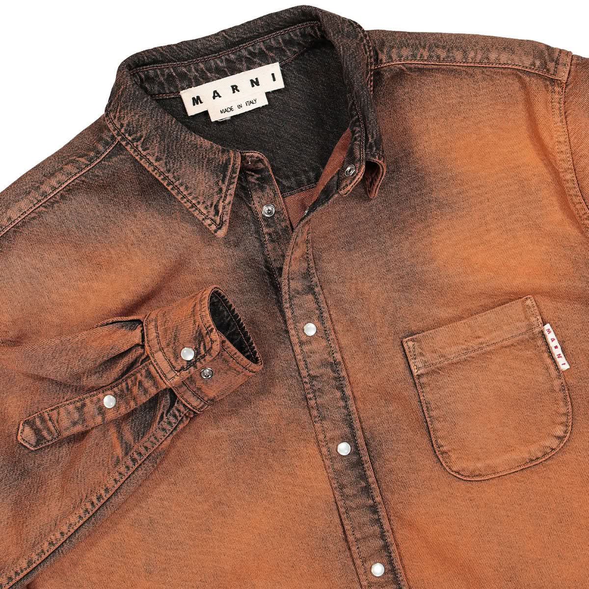 Color Marble Dye Denim Shirt - Image 5