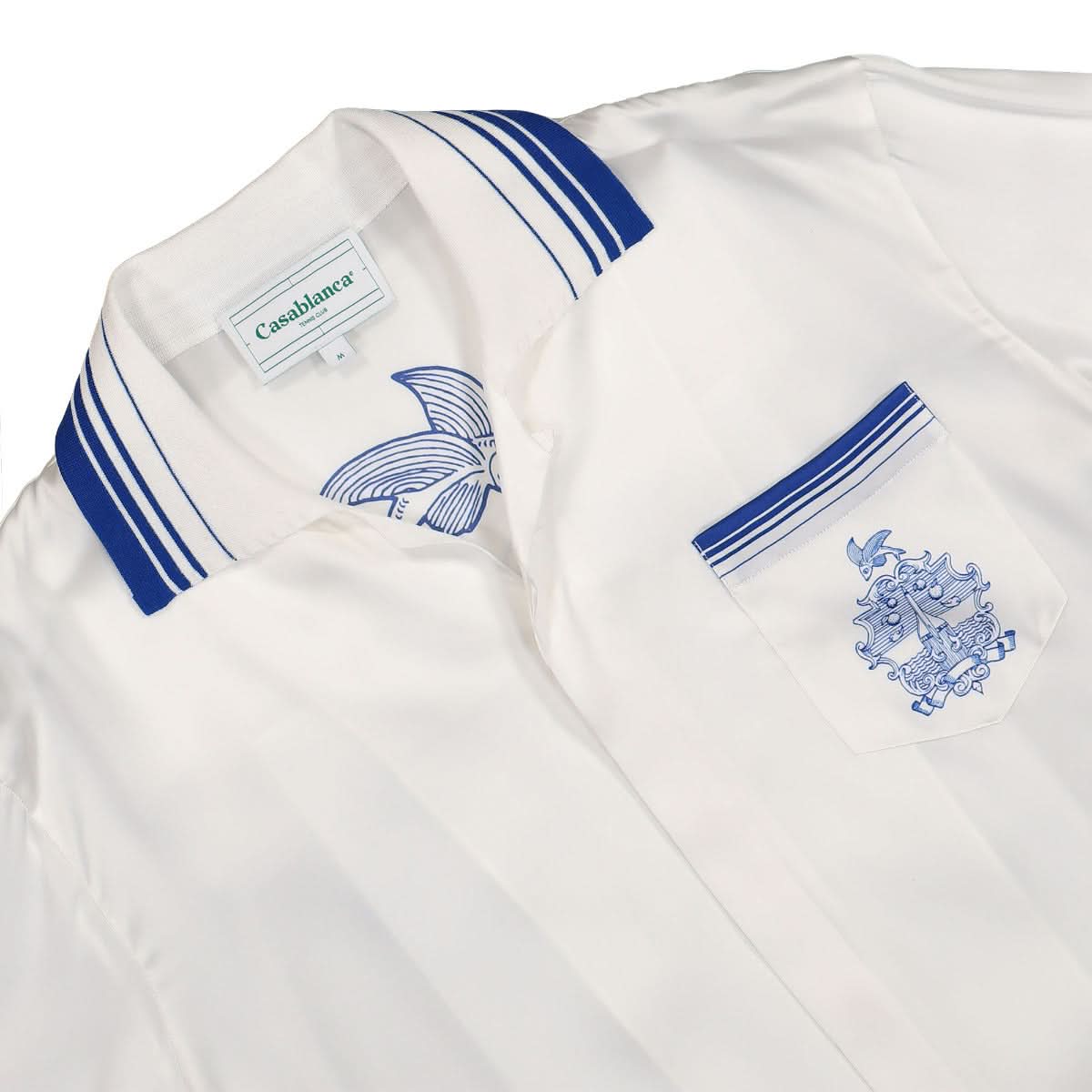 Cuban Collar Long Sleeve Shirt With Knit Contrast - Image 3