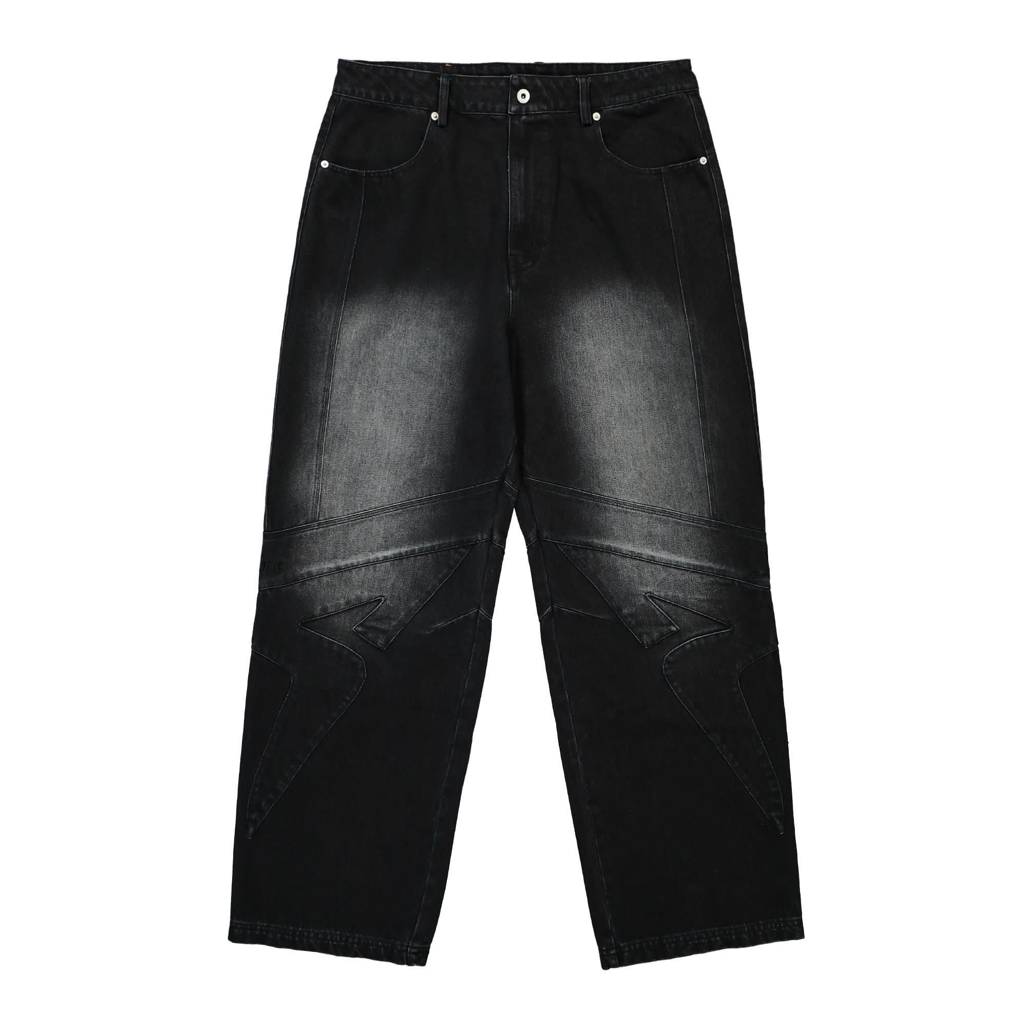 Washed Panelled Denim