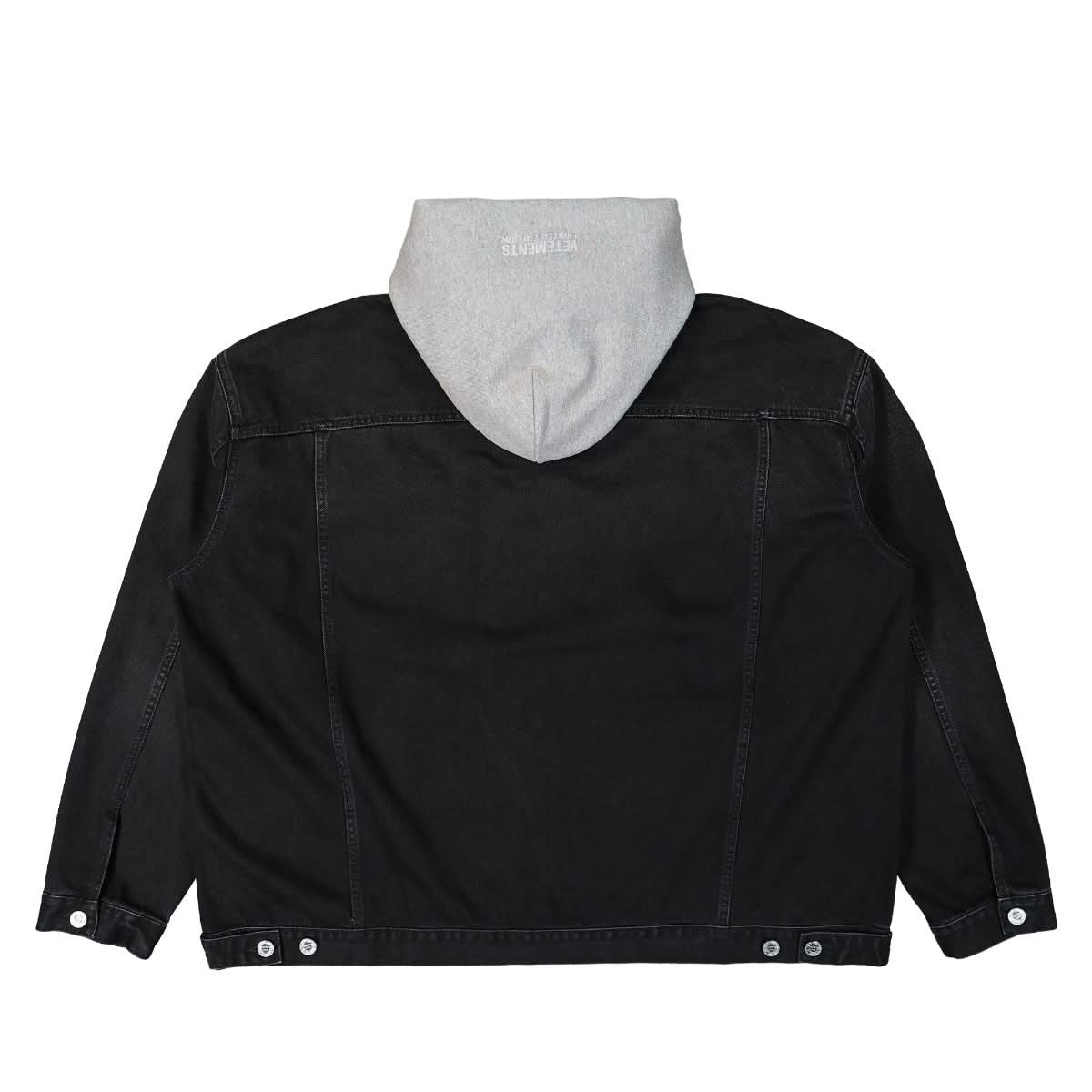 Denim Jacket with Detachable Hood - Image 2