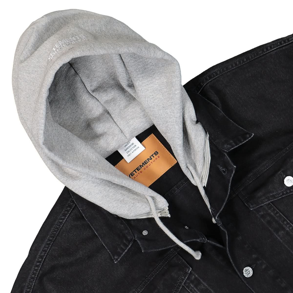 Denim Jacket with Detachable Hood - Image 3