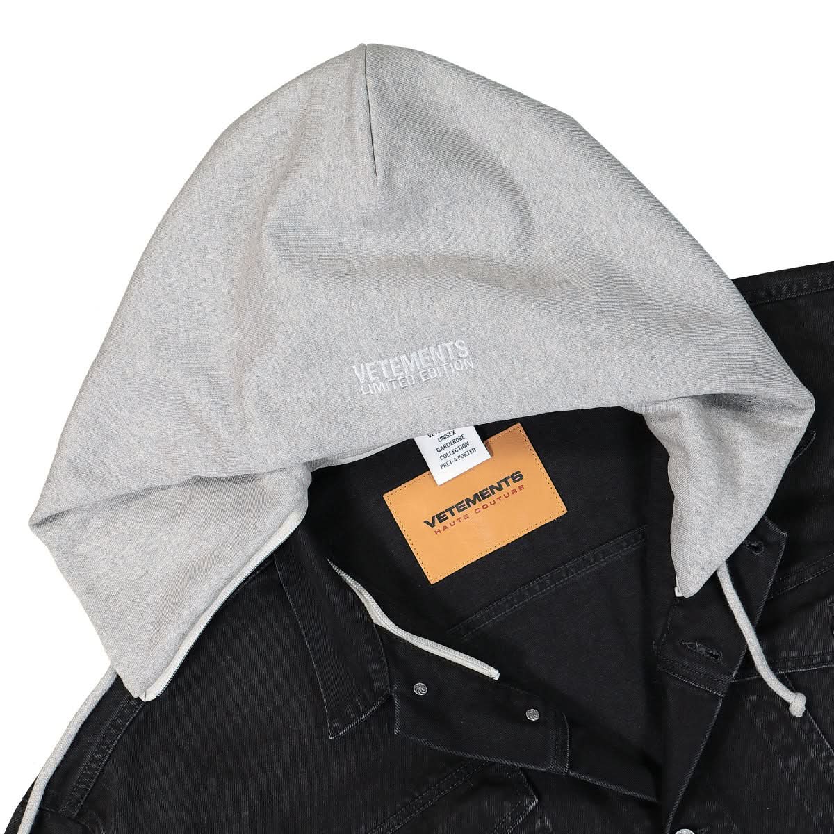 Denim Jacket with Detachable Hood - Image 4