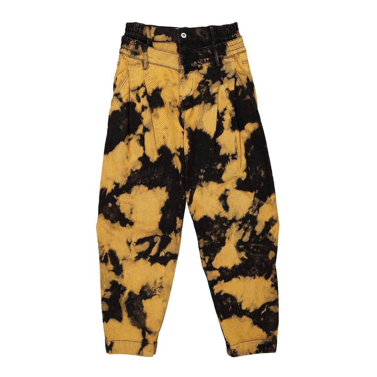 Denim Tie-Dye Double Waistband Jeans