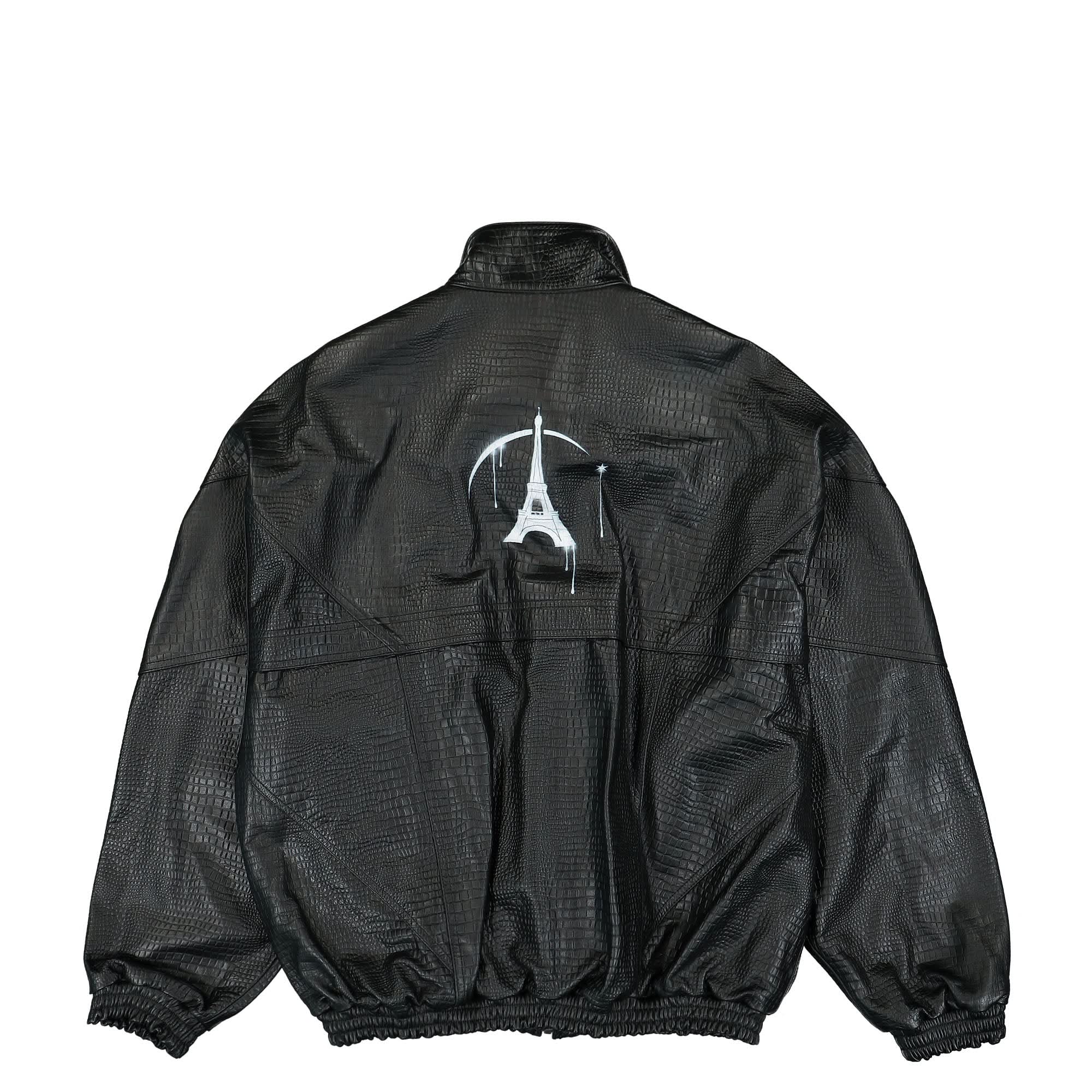 Embossed Leather Track Jacket - Image 2