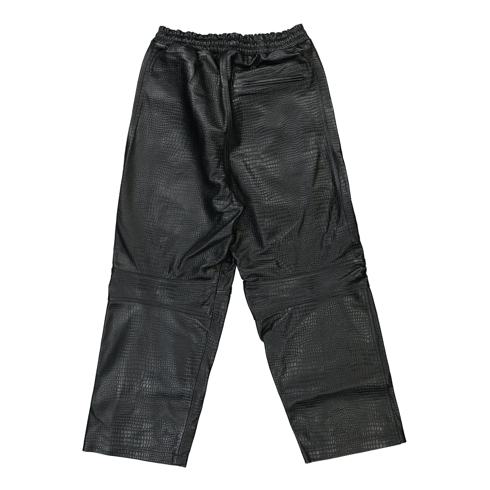 Embossed Leather Track Pants - Image 2