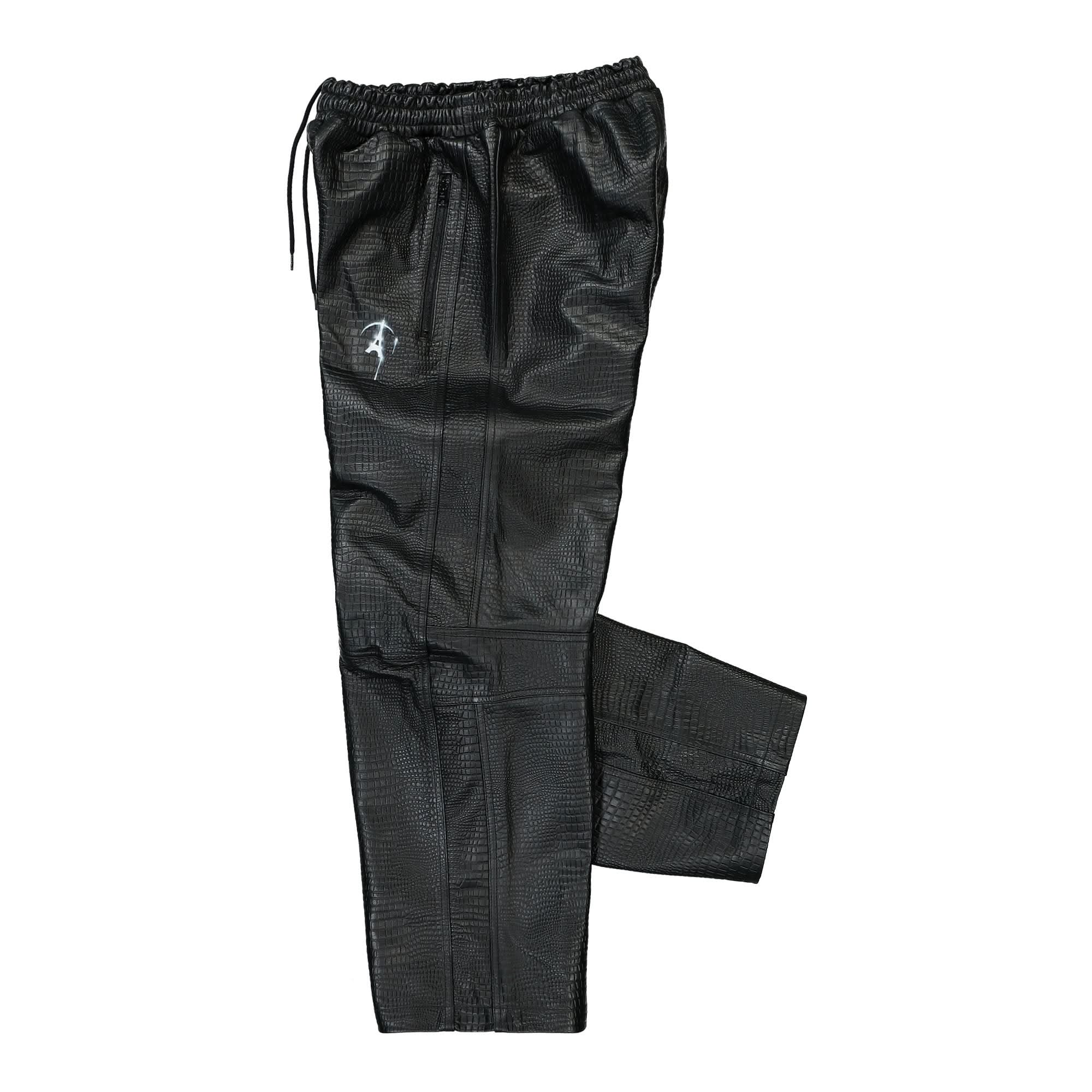 Embossed Leather Track Pants - Image 3