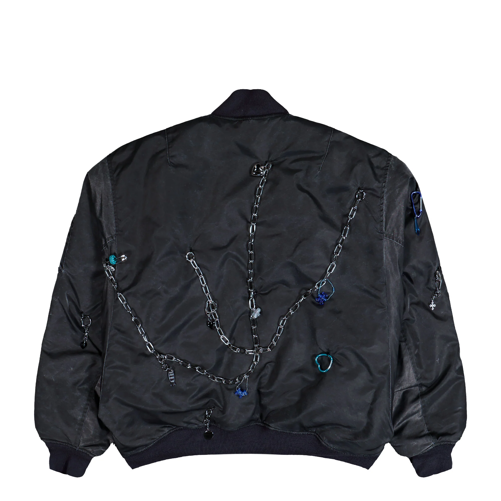 Key Chain Decorated Bomber Jacket - Image 2