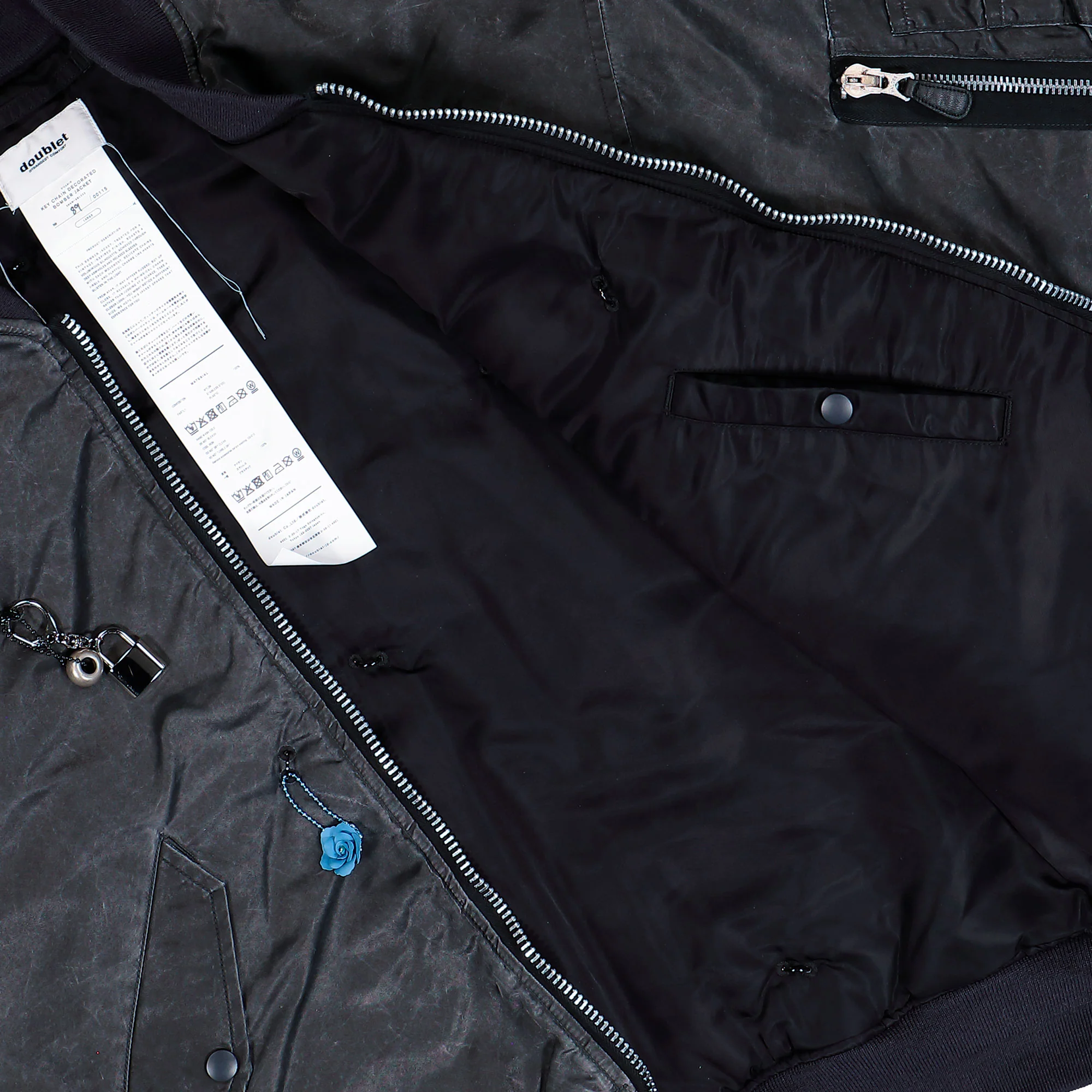 Key Chain Decorated Bomber Jacket - Image 5