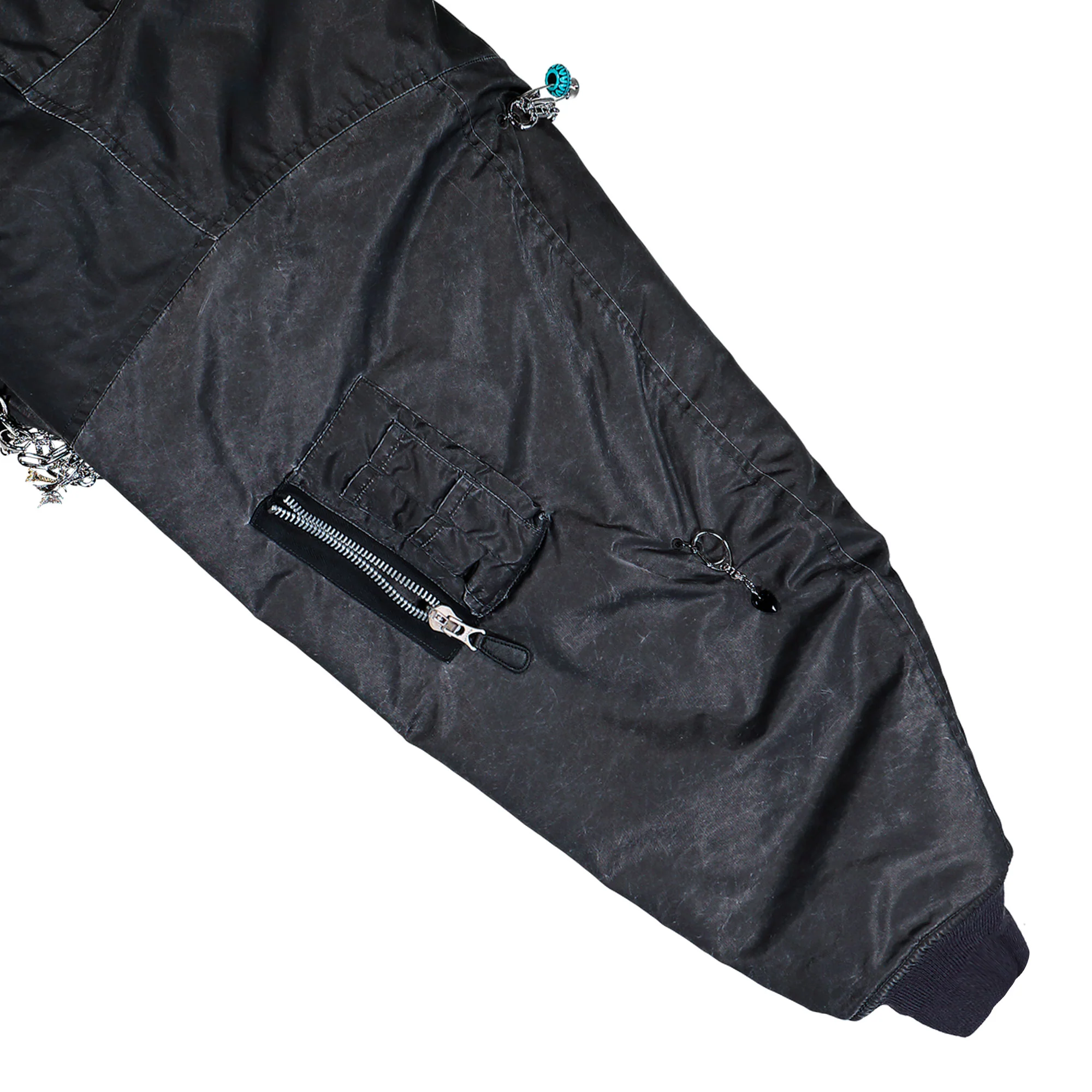 Key Chain Decorated Bomber Jacket - Image 6