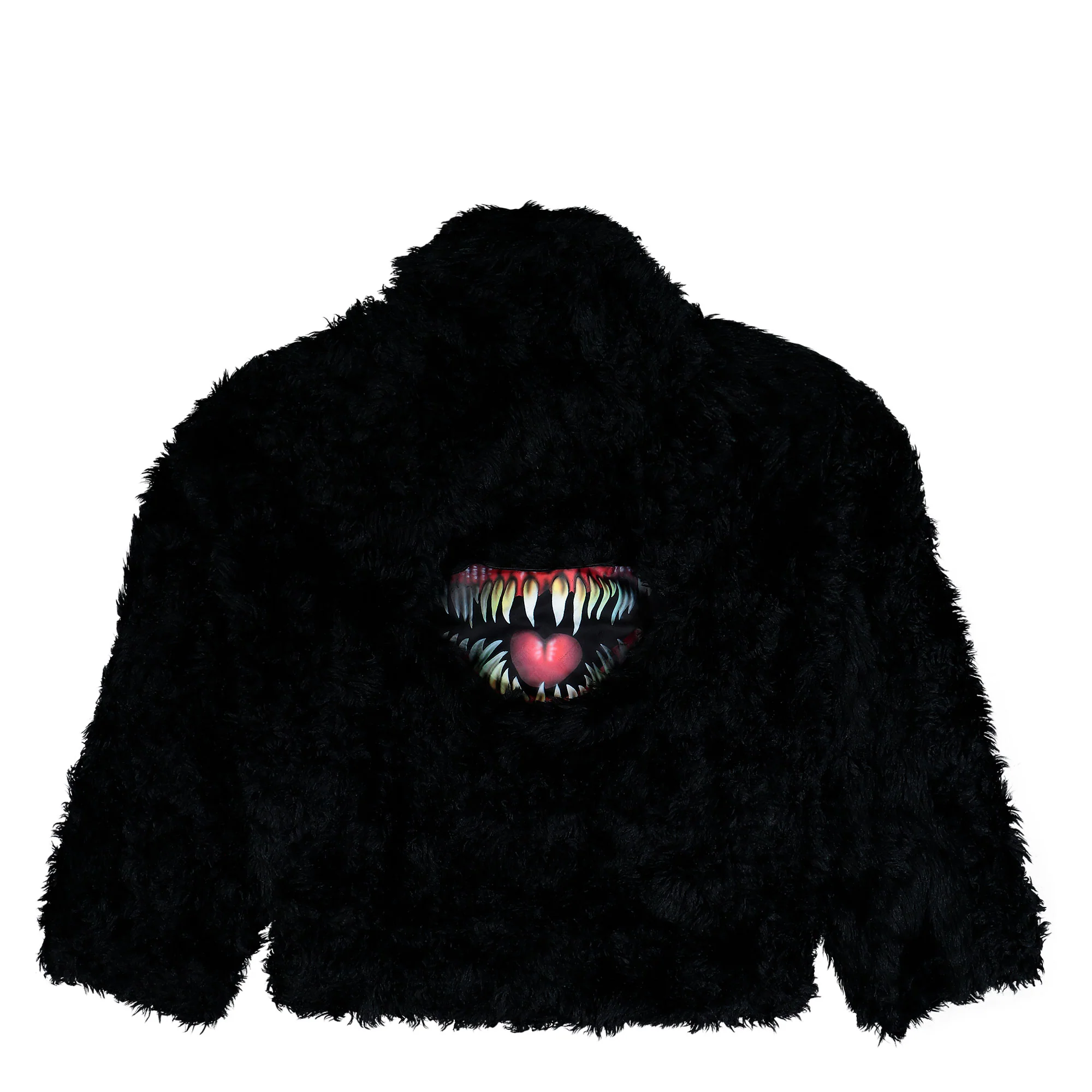 Sinister Mouth Faux Fur Jacket - Image 2