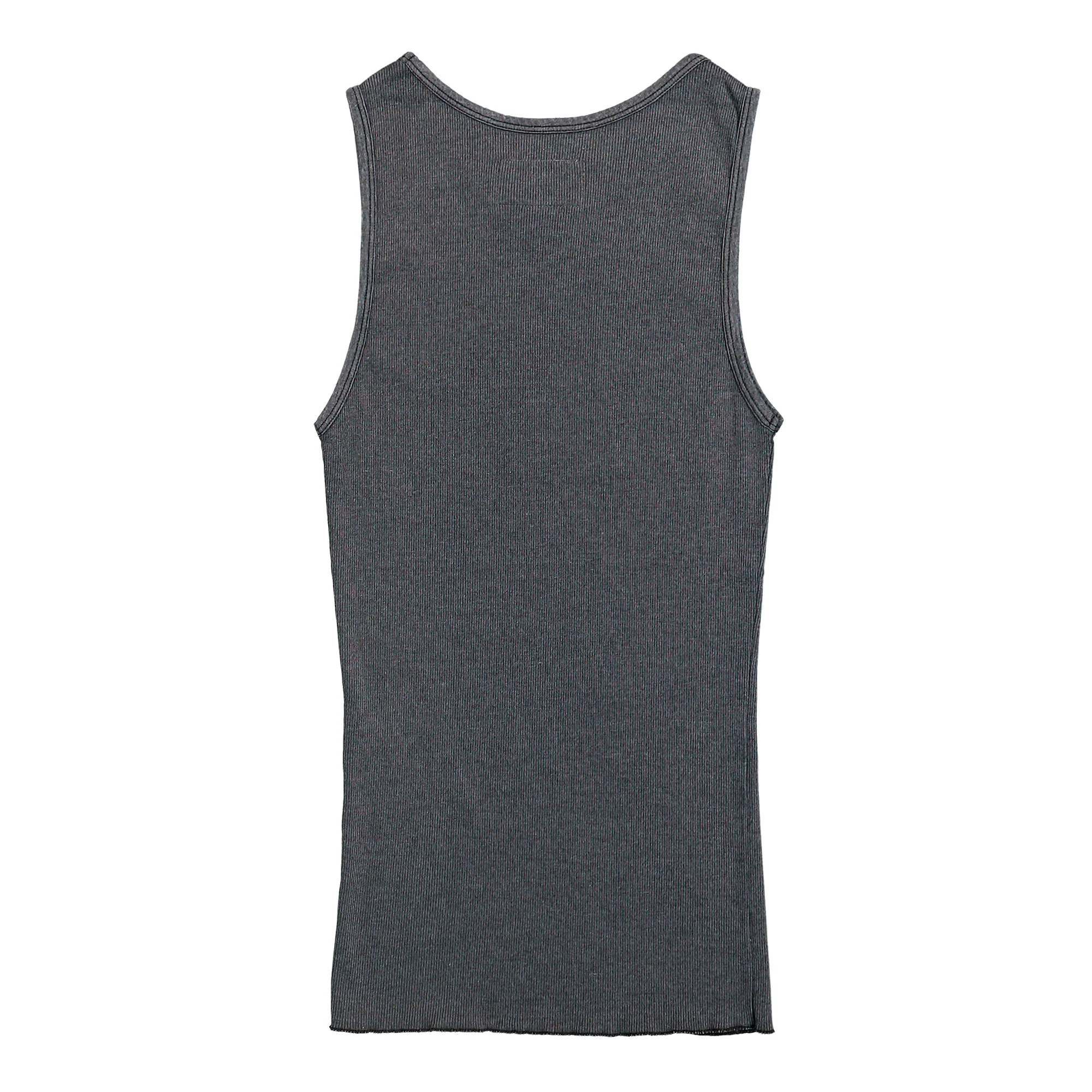 Faded Black Knit Tank Top - Image 2