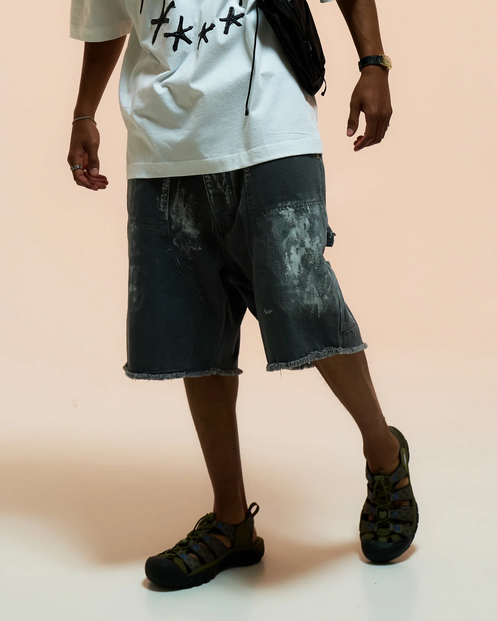 Loose Jeans Shorts Paint - Image 2