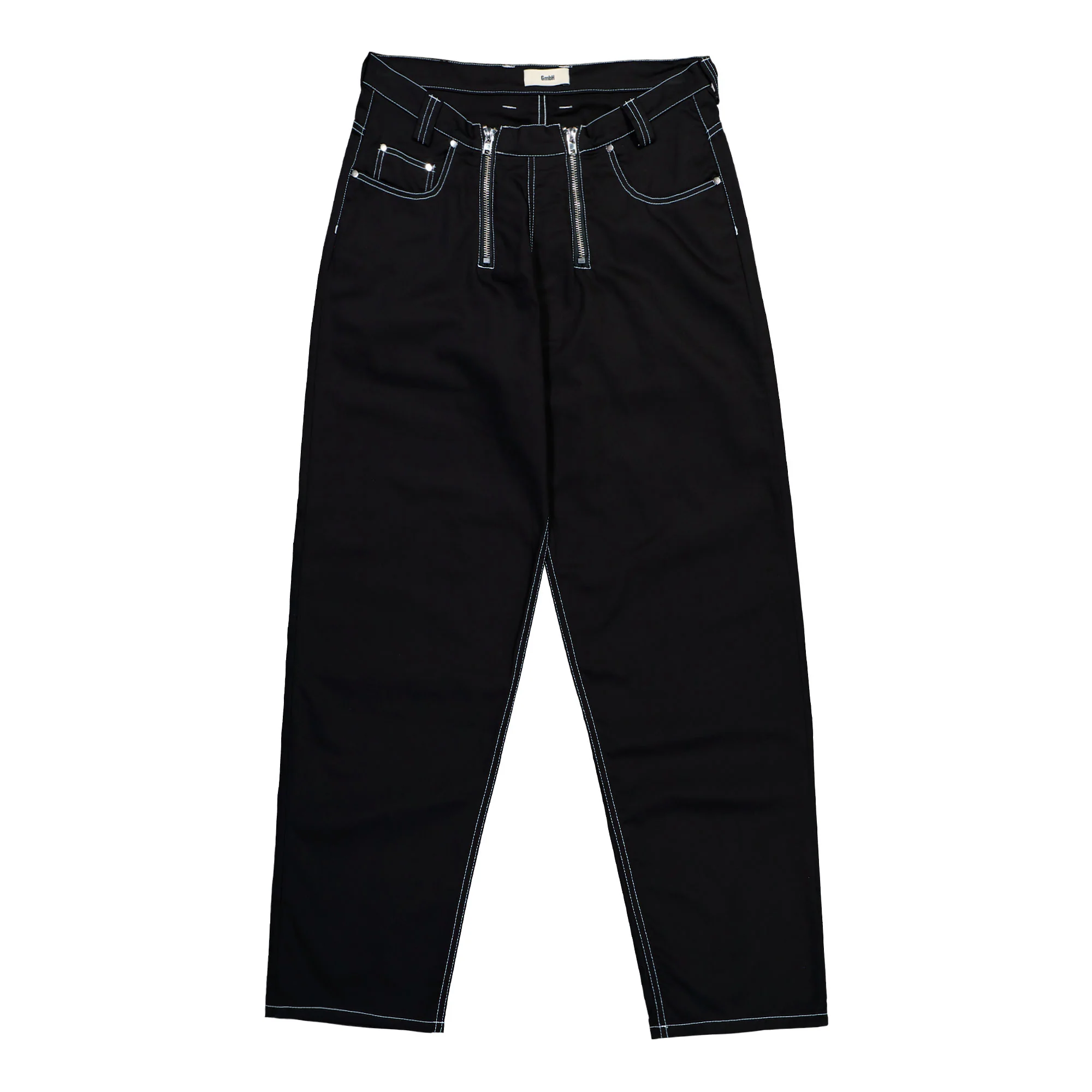 Wide Leg Trousers With Double Zip