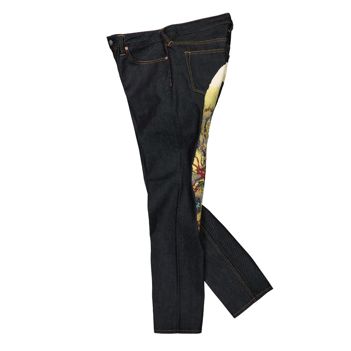 Gradated Dragon Print Daicock Jeans - Image 3