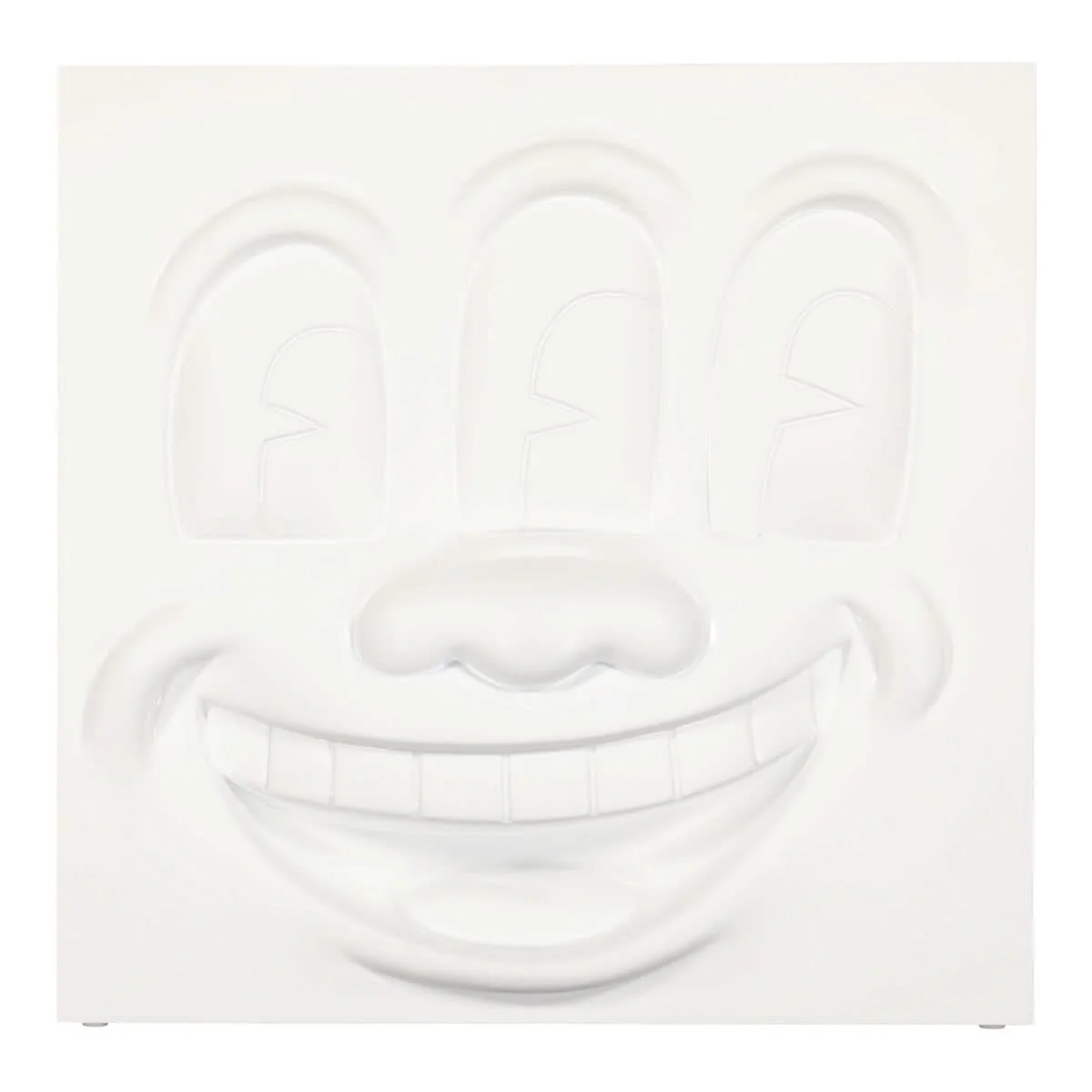 Keith Haring Three Eyed Smiling Face Statue