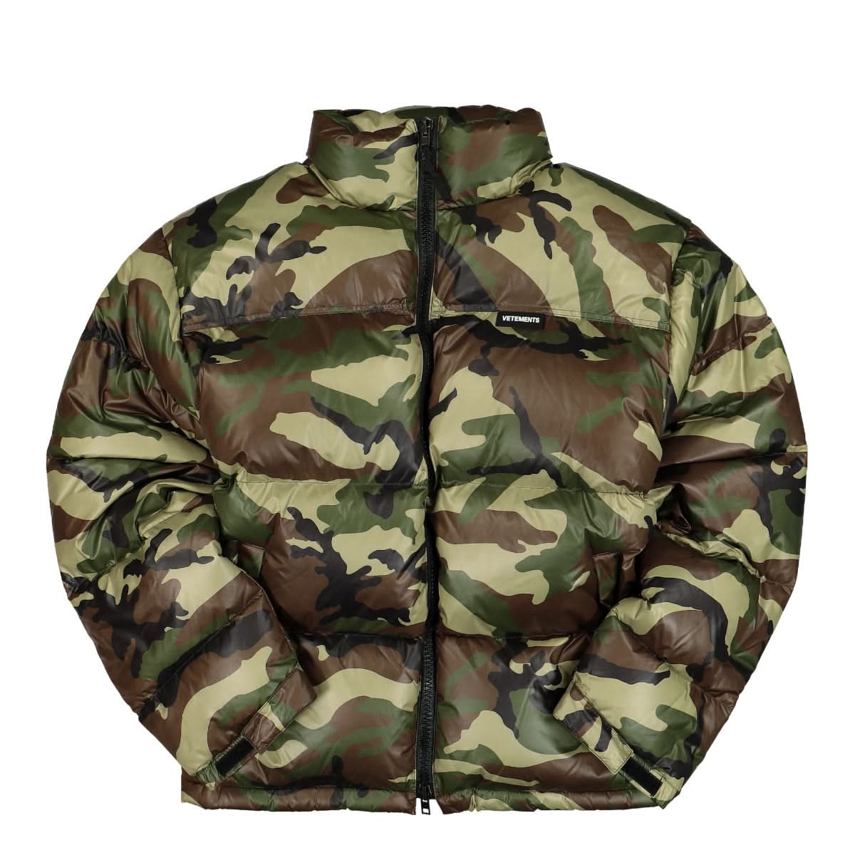 Logo Camo Puffer Jacket