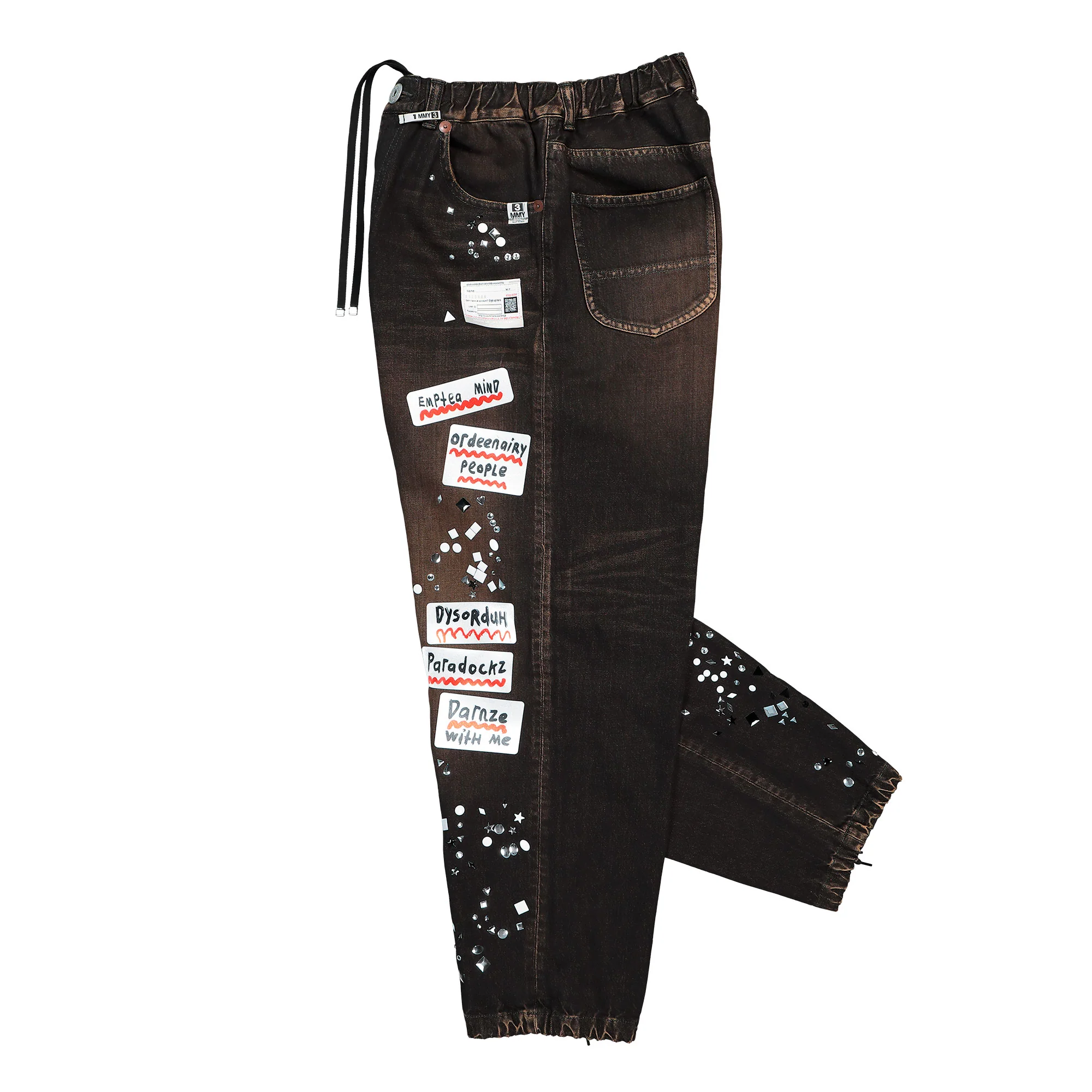 Denim Jeans With Sticker - Image 3