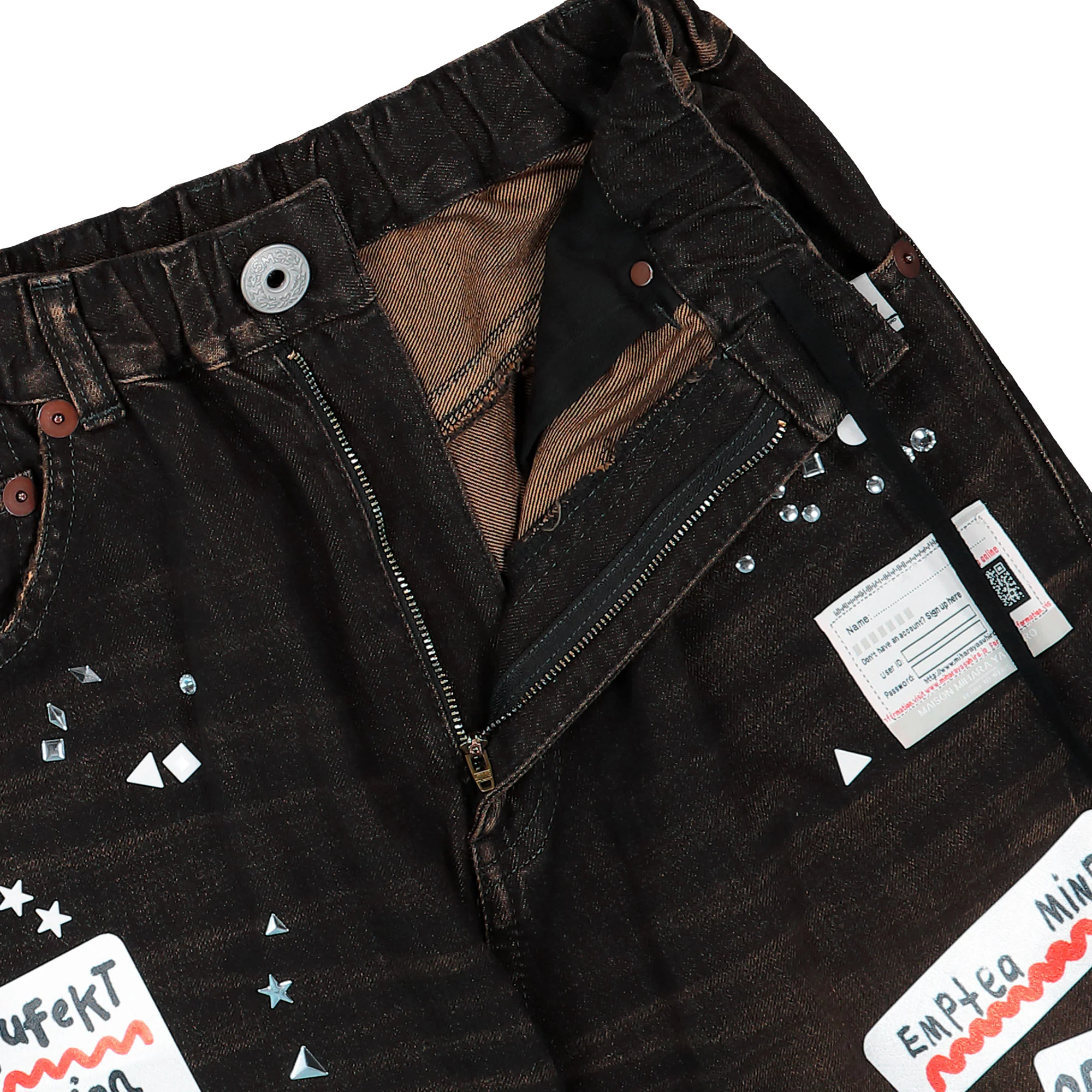 Denim Jeans With Sticker - Image 4