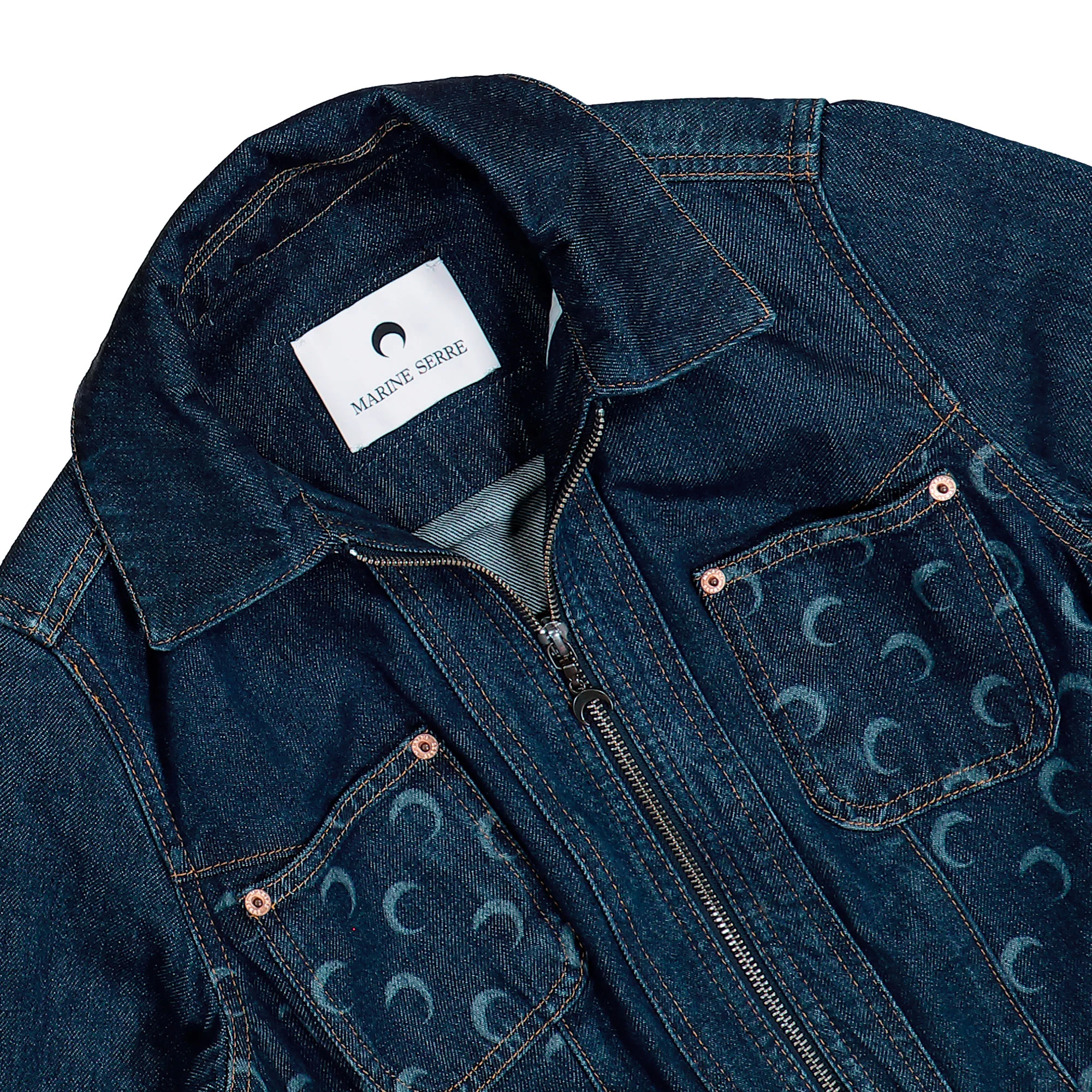 Midnight Blue Denim Trucker Jacket - Image 3