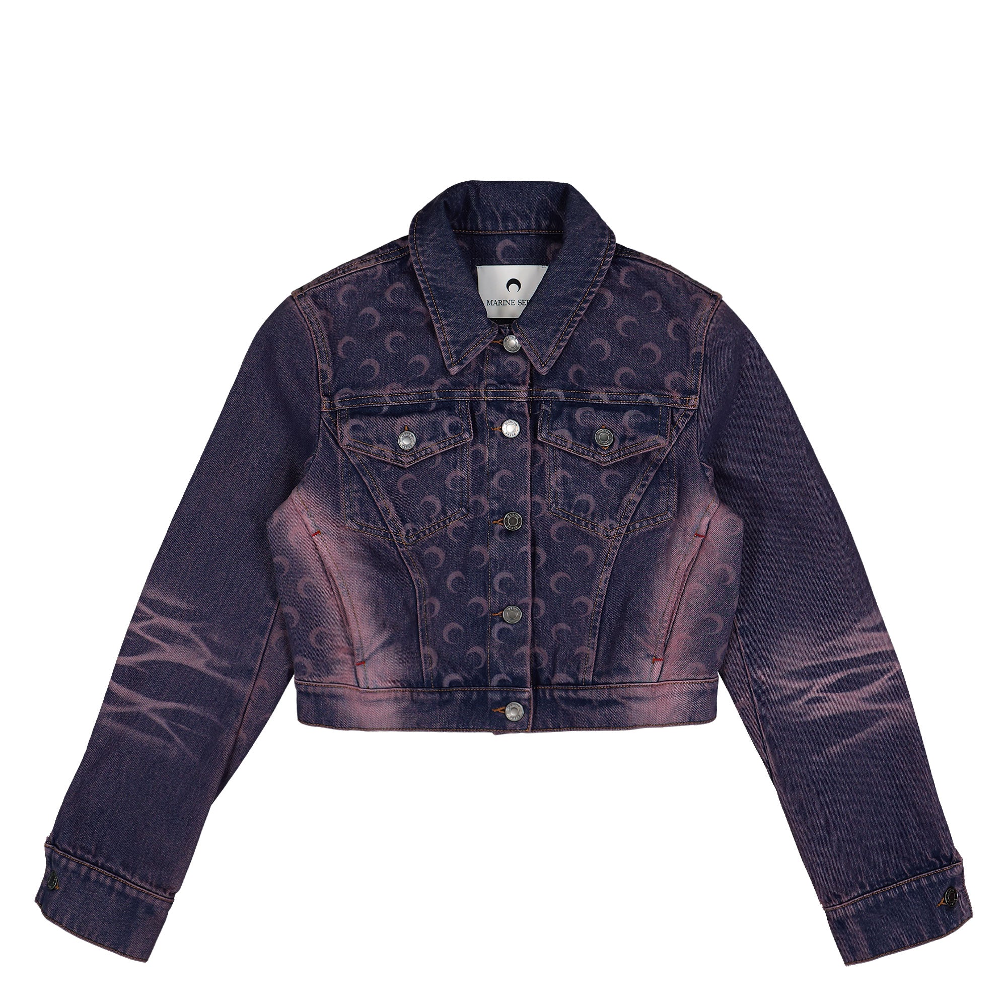Moon Laser Denim Cropped Jacket