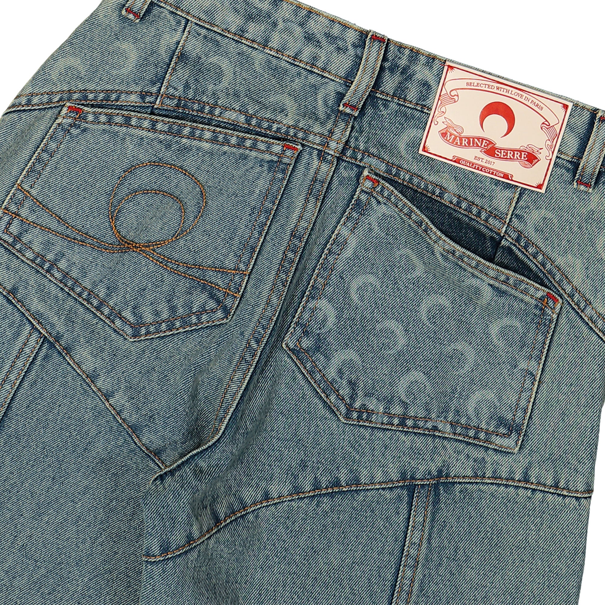 Moon Laser Denim Flare Jeans - Image 5