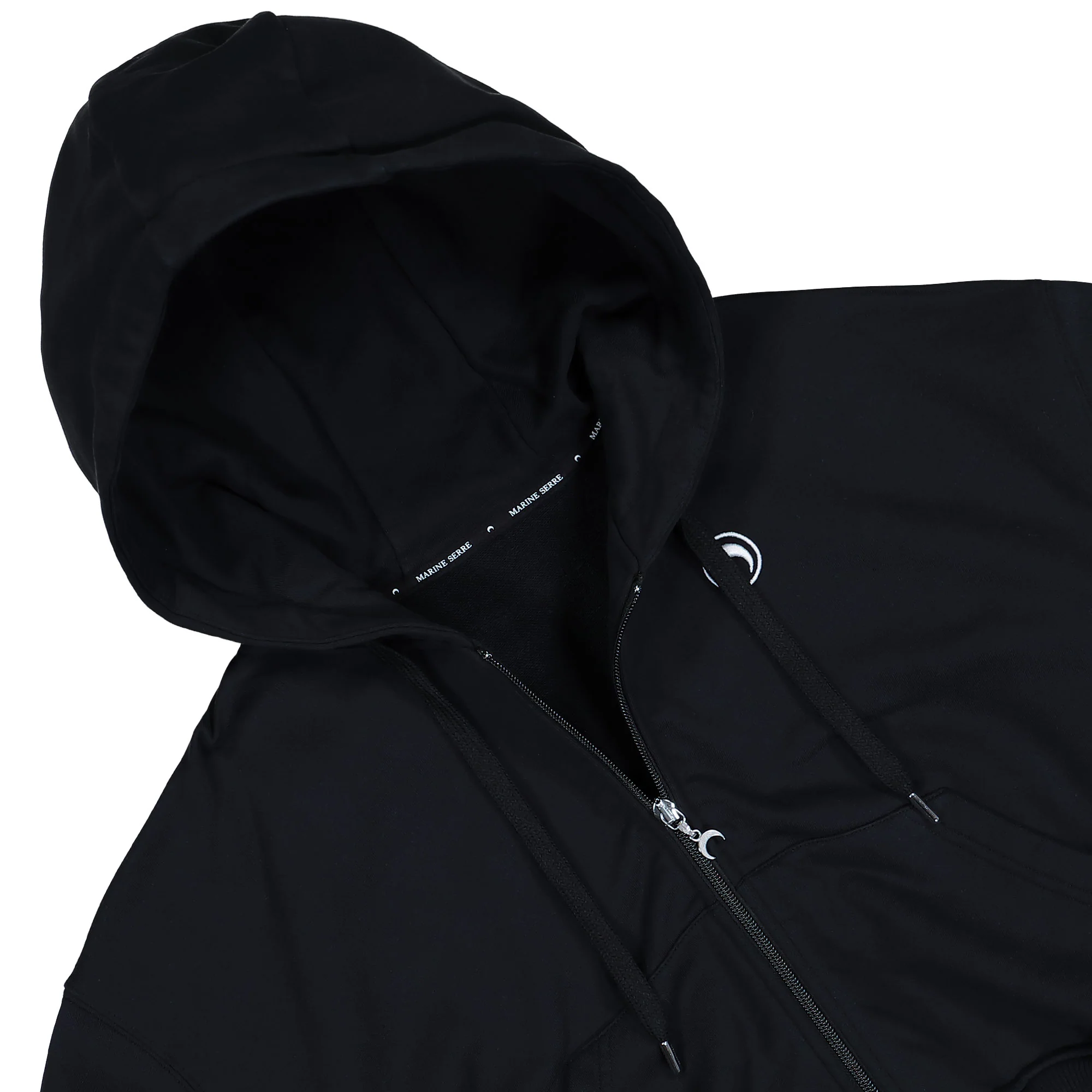 Moon Logo Fleece Zipped Cropped Hoodie - Image 3