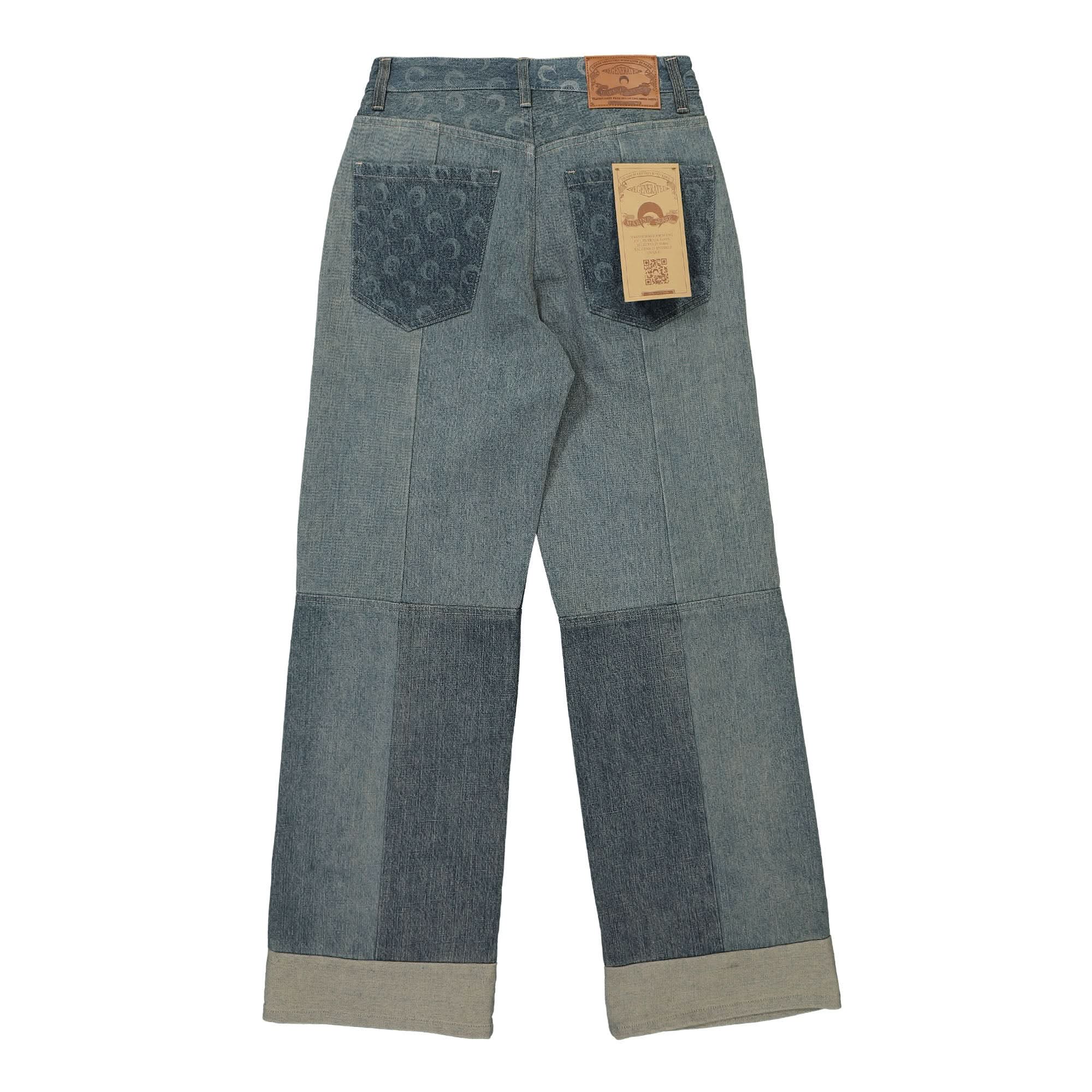 Regenerated Denim Wide Leg Pants - Image 3