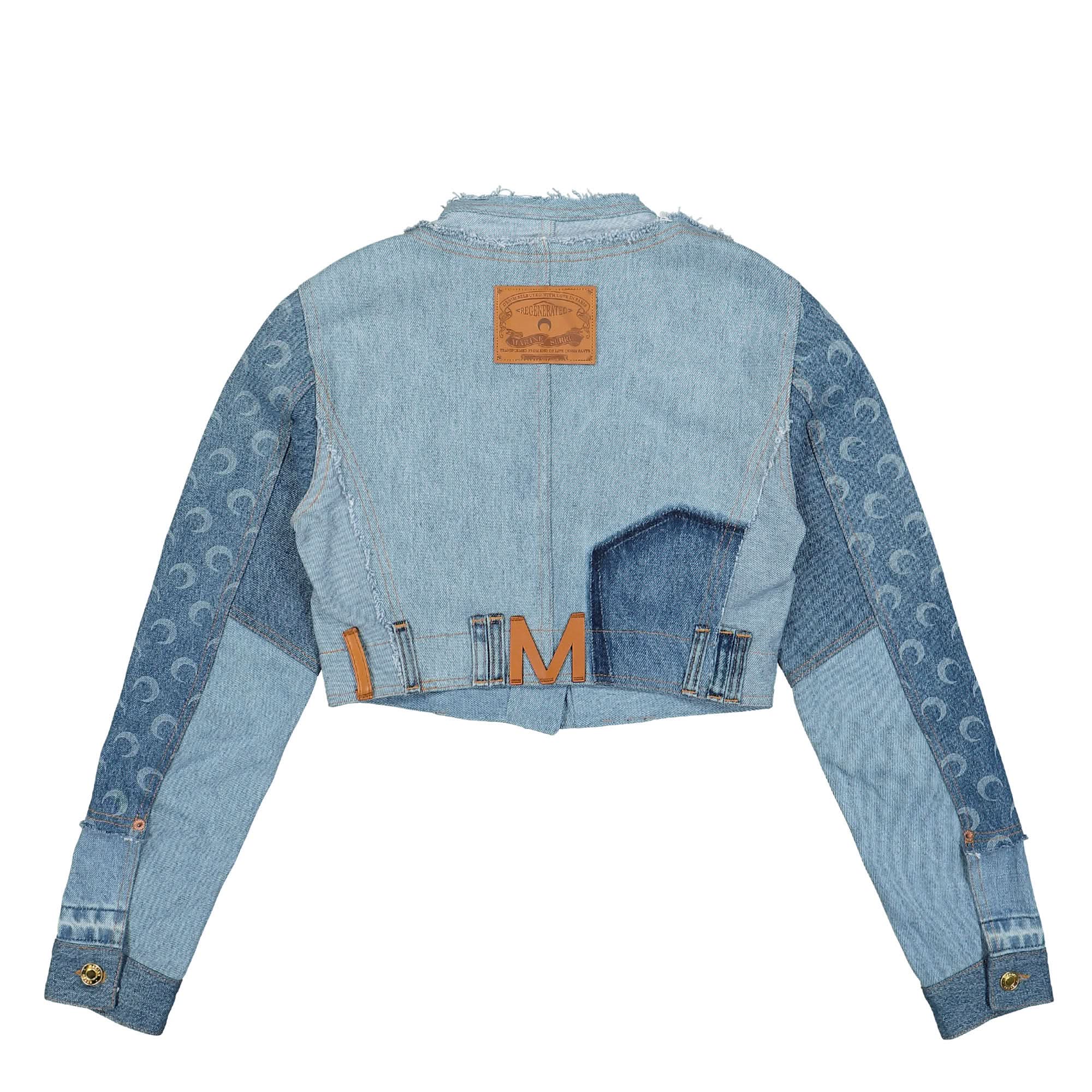 Upcycled Denim Cropped Jacket - Image 2