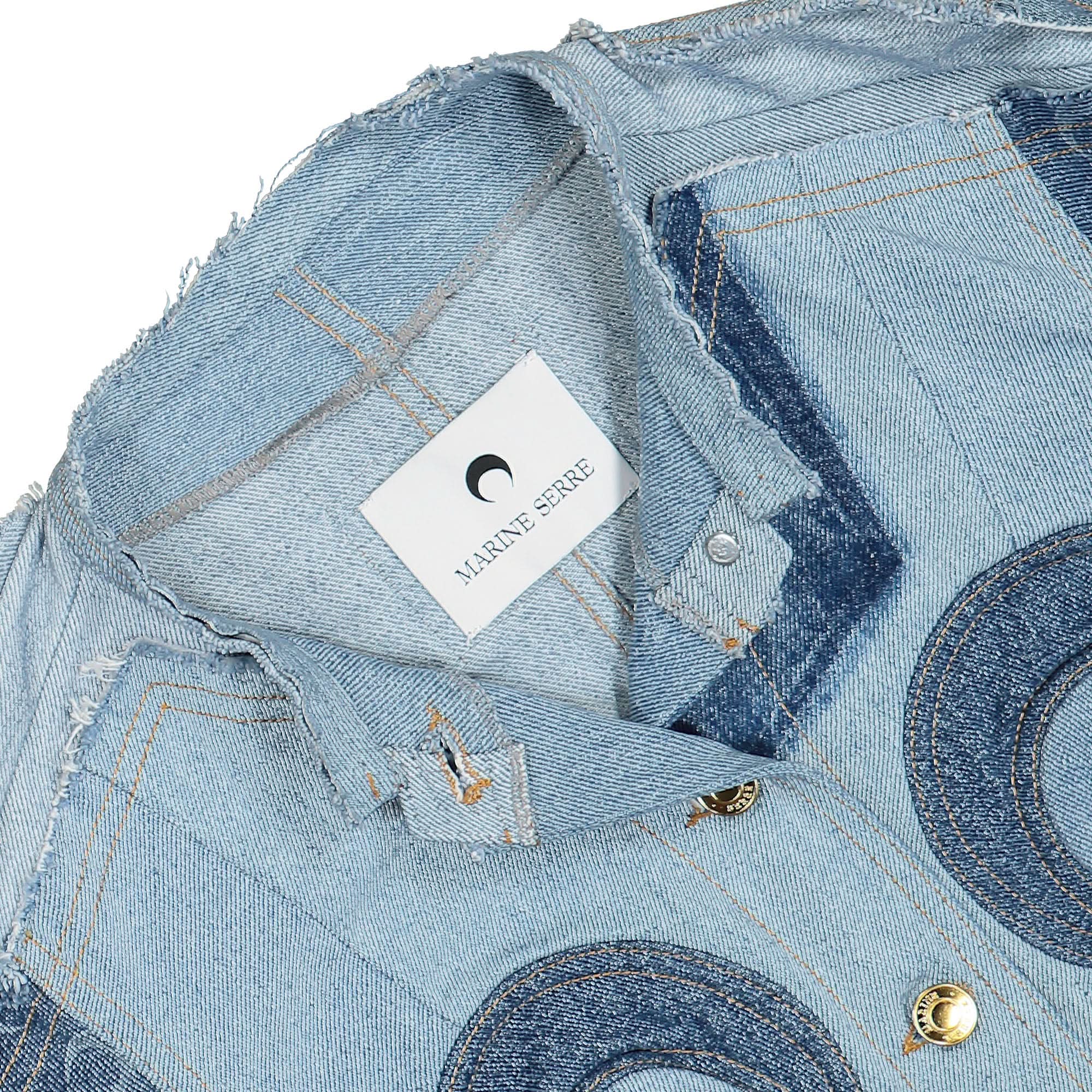 Upcycled Denim Cropped Jacket - Image 3