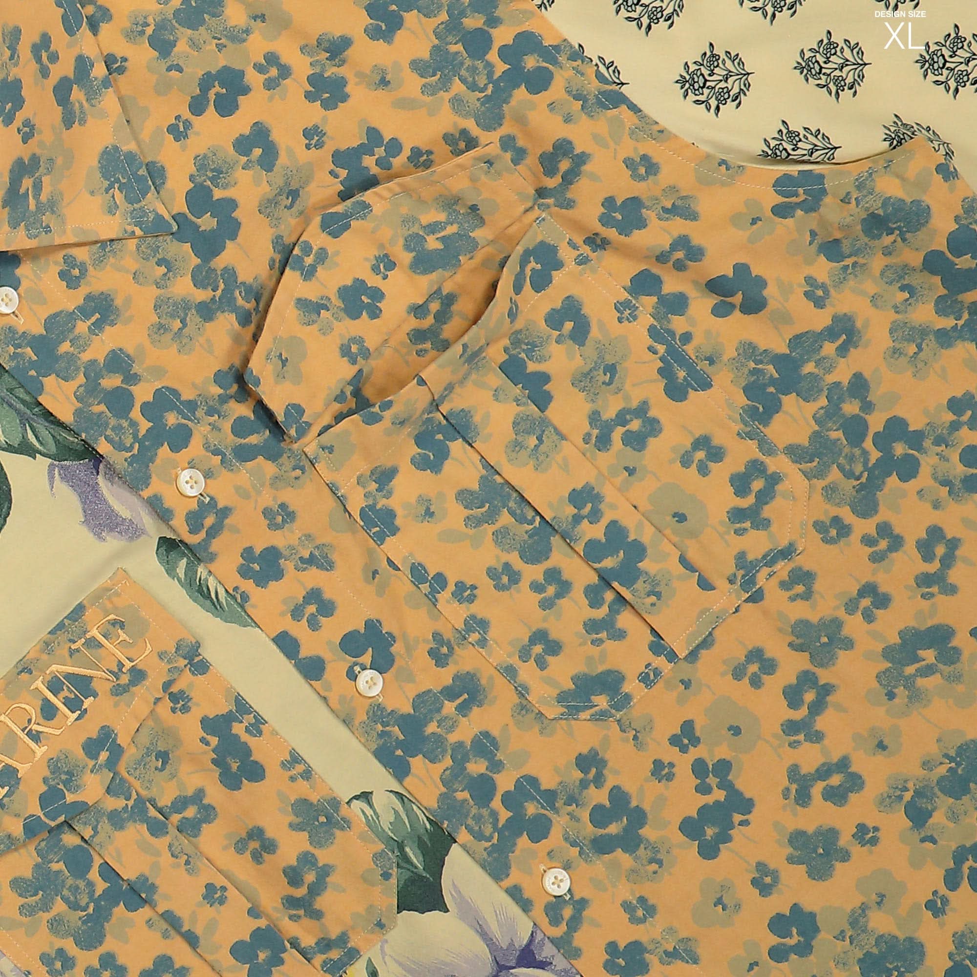 Upcycled Floral Linen Twin Pocket Shirt - Image 12