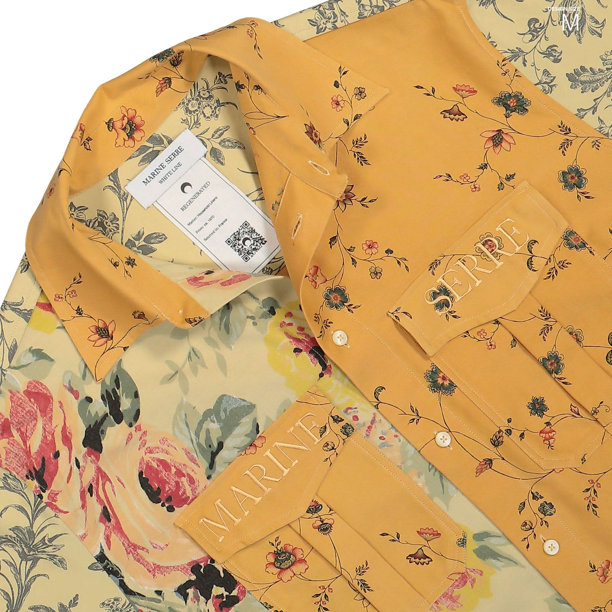 Upcycled Floral Linen Twin Pocket Shirt - Image 3