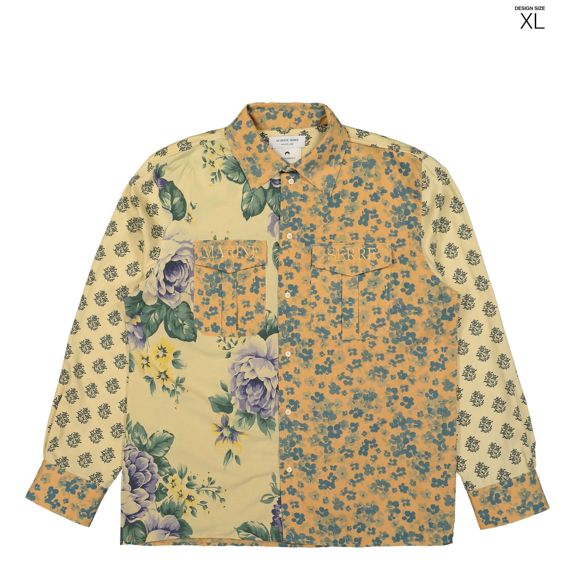 Upcycled Floral Linen Twin Pocket Shirt - Image 9