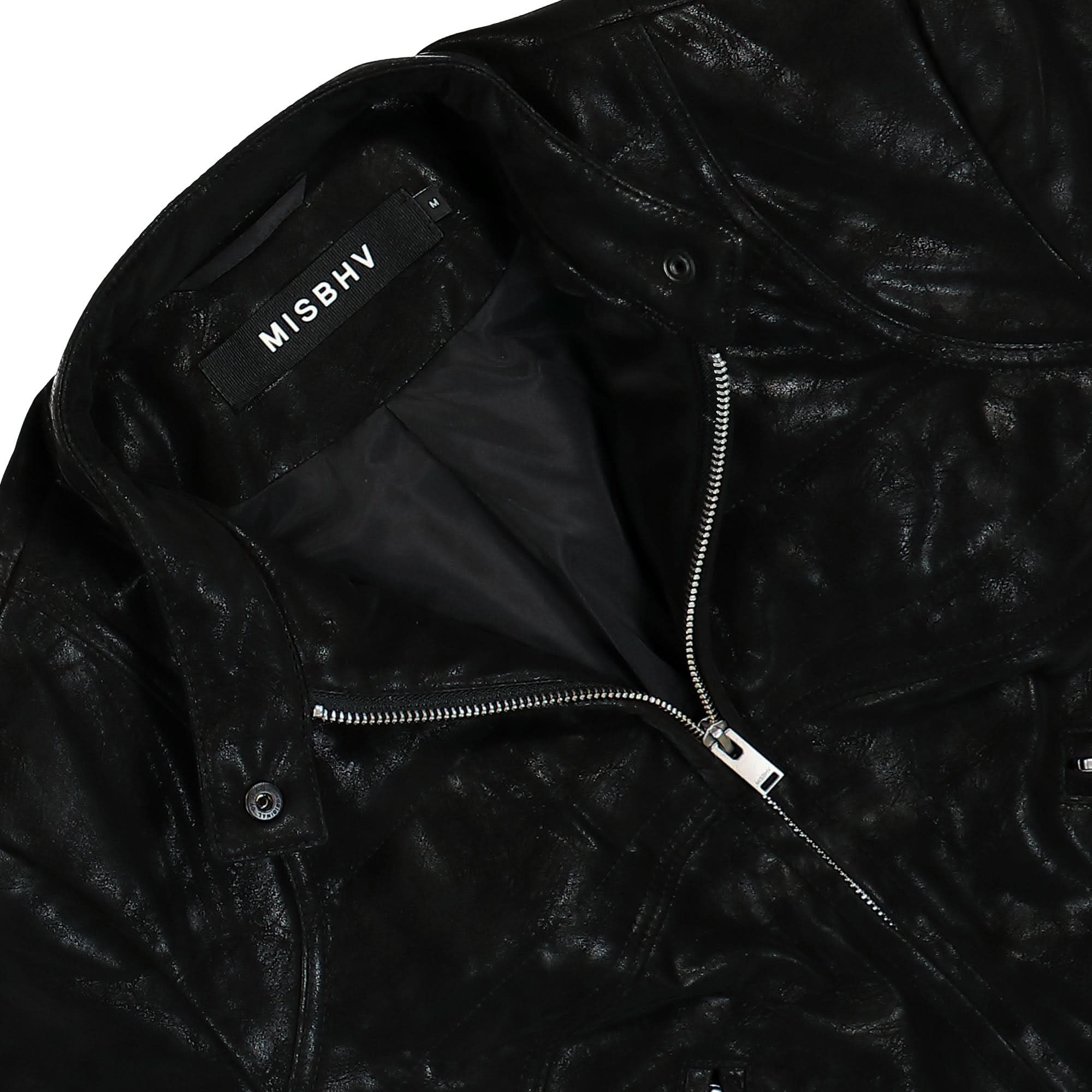 Faux Leather Cropped Moto Jacket - Image 3