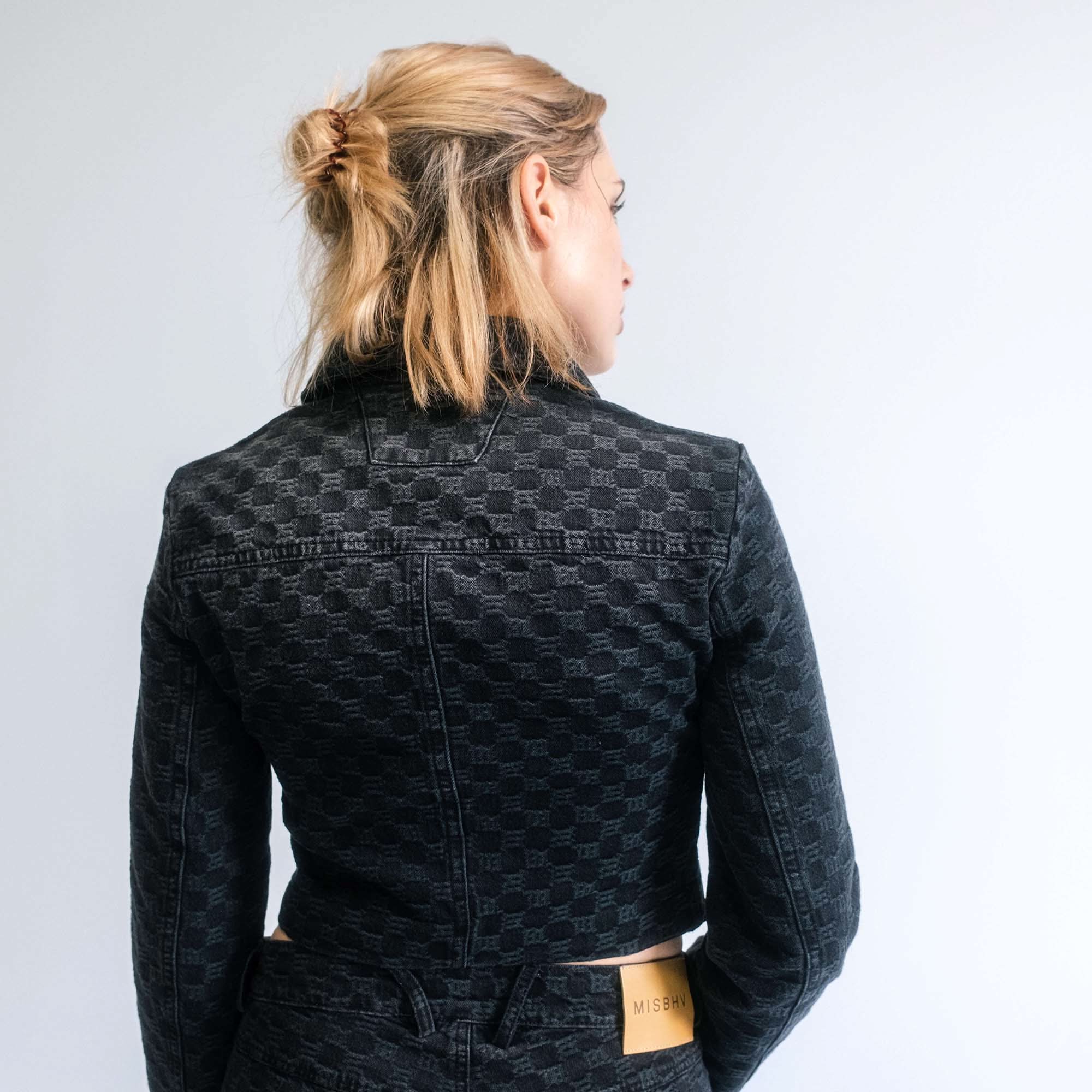 Jacquard Denim Monogram Jacket - Image 4