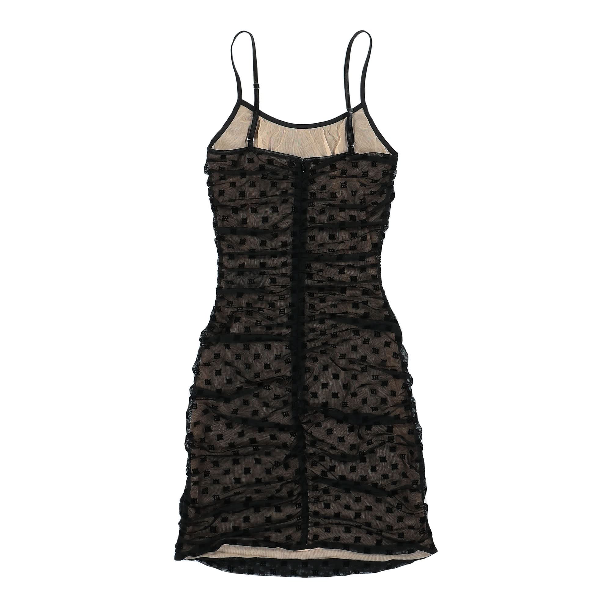 Mesh Monogram Draped Mini Dress - Image 2